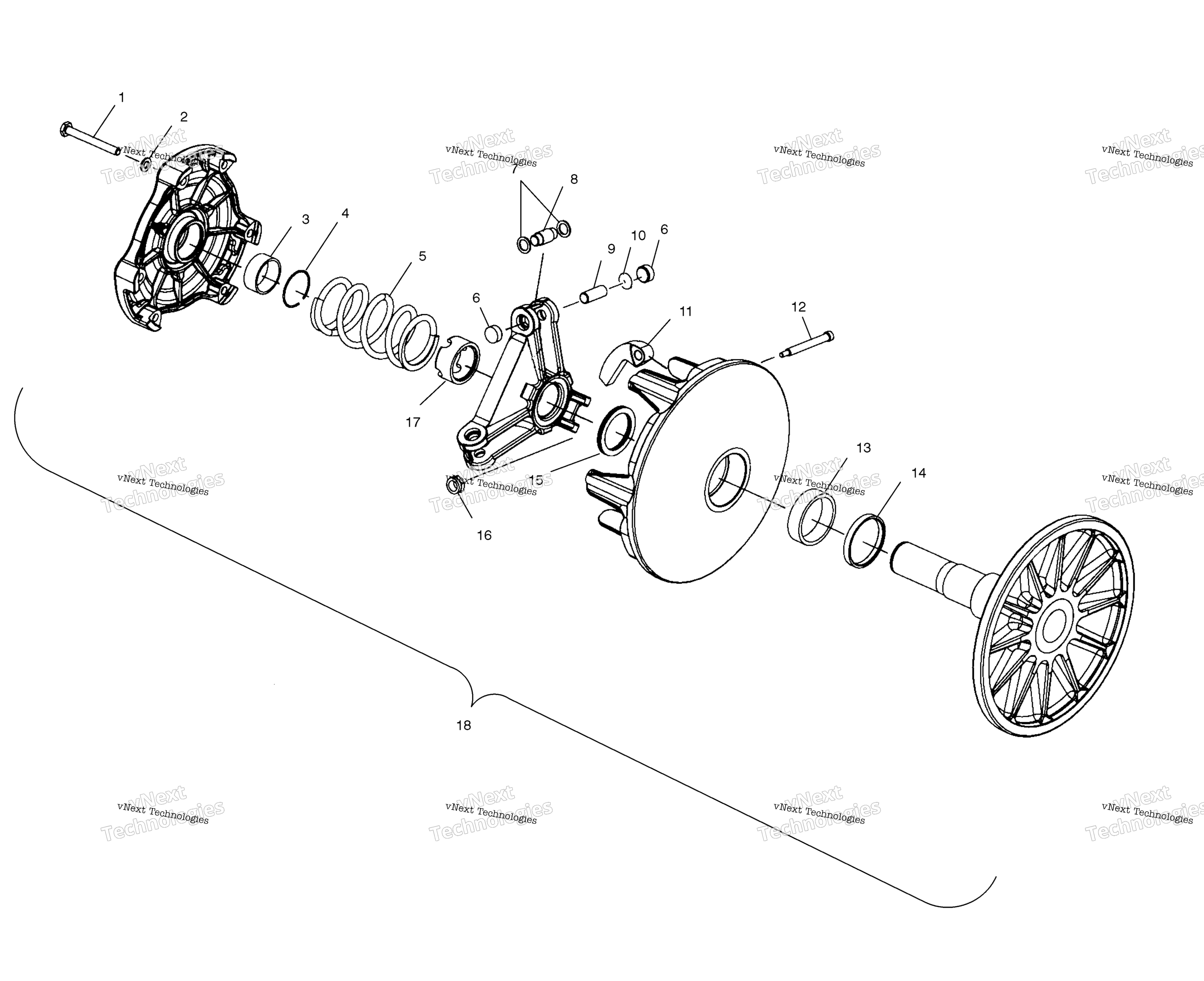 Привод Clutch S03np7cs/7Csa/7Csb/8Cs/8Csa/8Csbs03na7cs/8Cs/8Css03ne7cs/8Cs (4977847784C11)