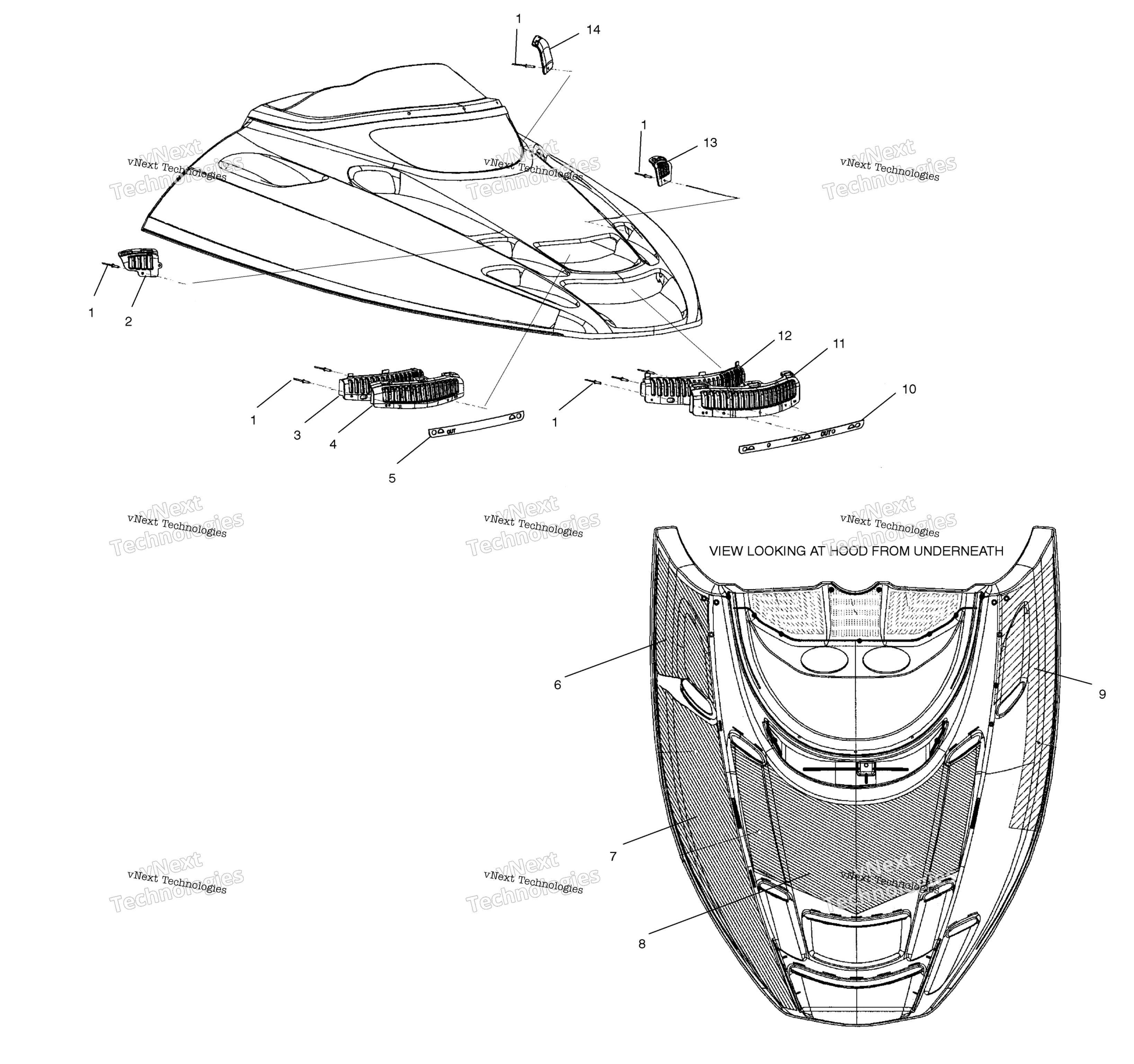 Капот Foam/Foil S03nk7cs/As03nl7cs/As03nk8cs/As03nl8cs/As03nm8cs
