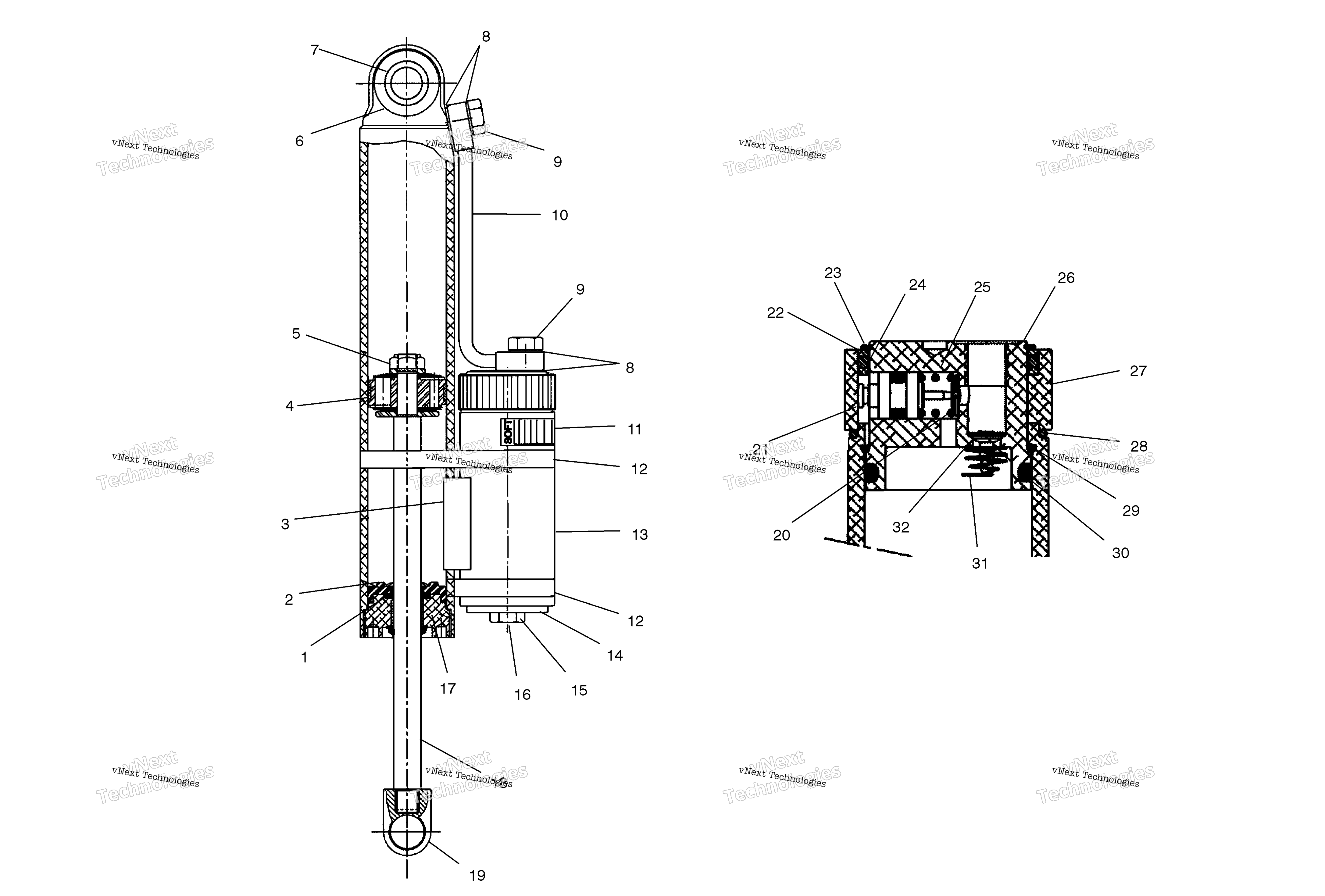 Амортизатор S03nk7cs/As03nl7cs/A/As03nl8cs/As03nm8cs (4978037803D08)