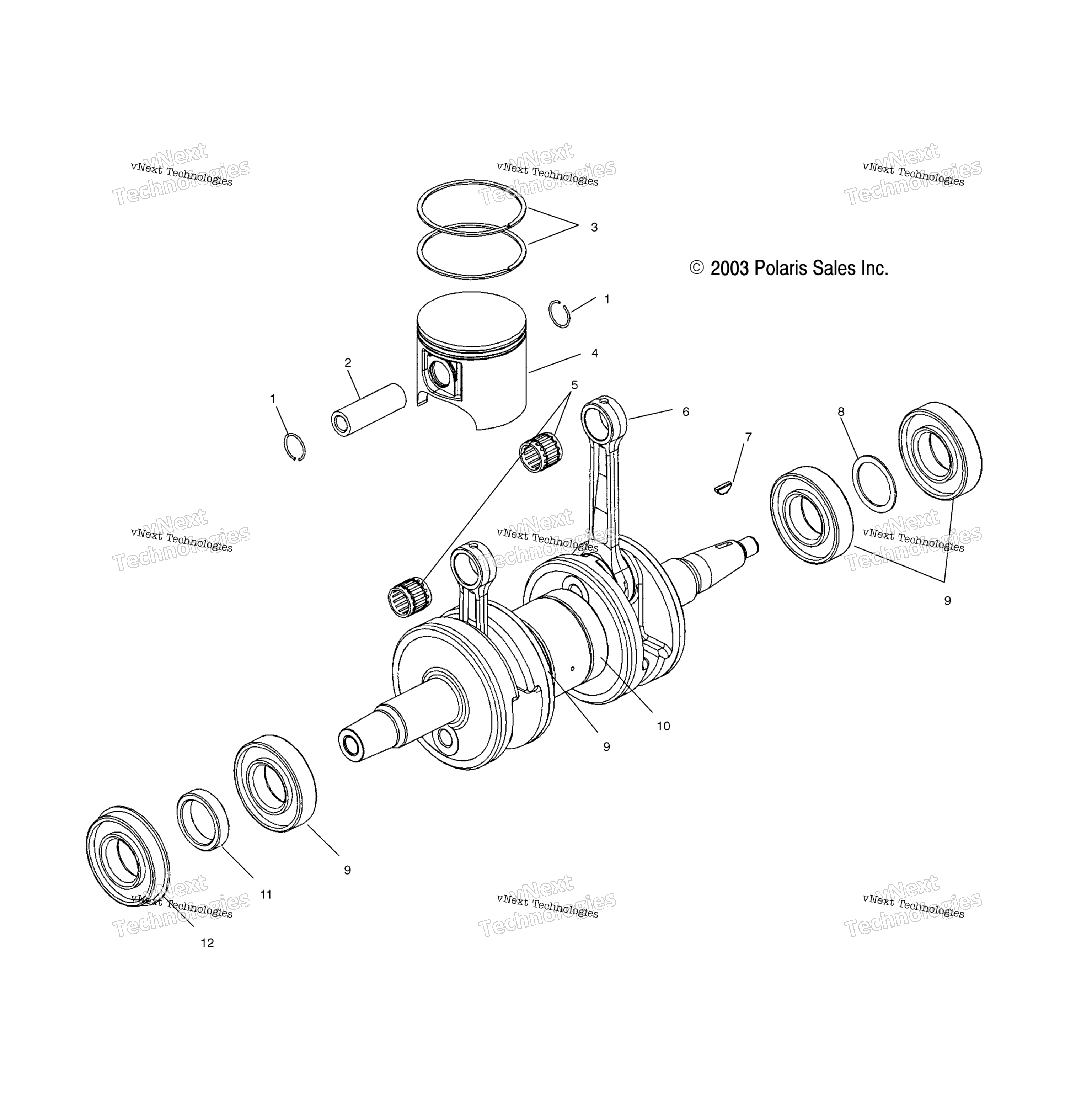 поршень & коленвал S04nx8cs / S04ny8cs / 8Ce (4988598859E01)