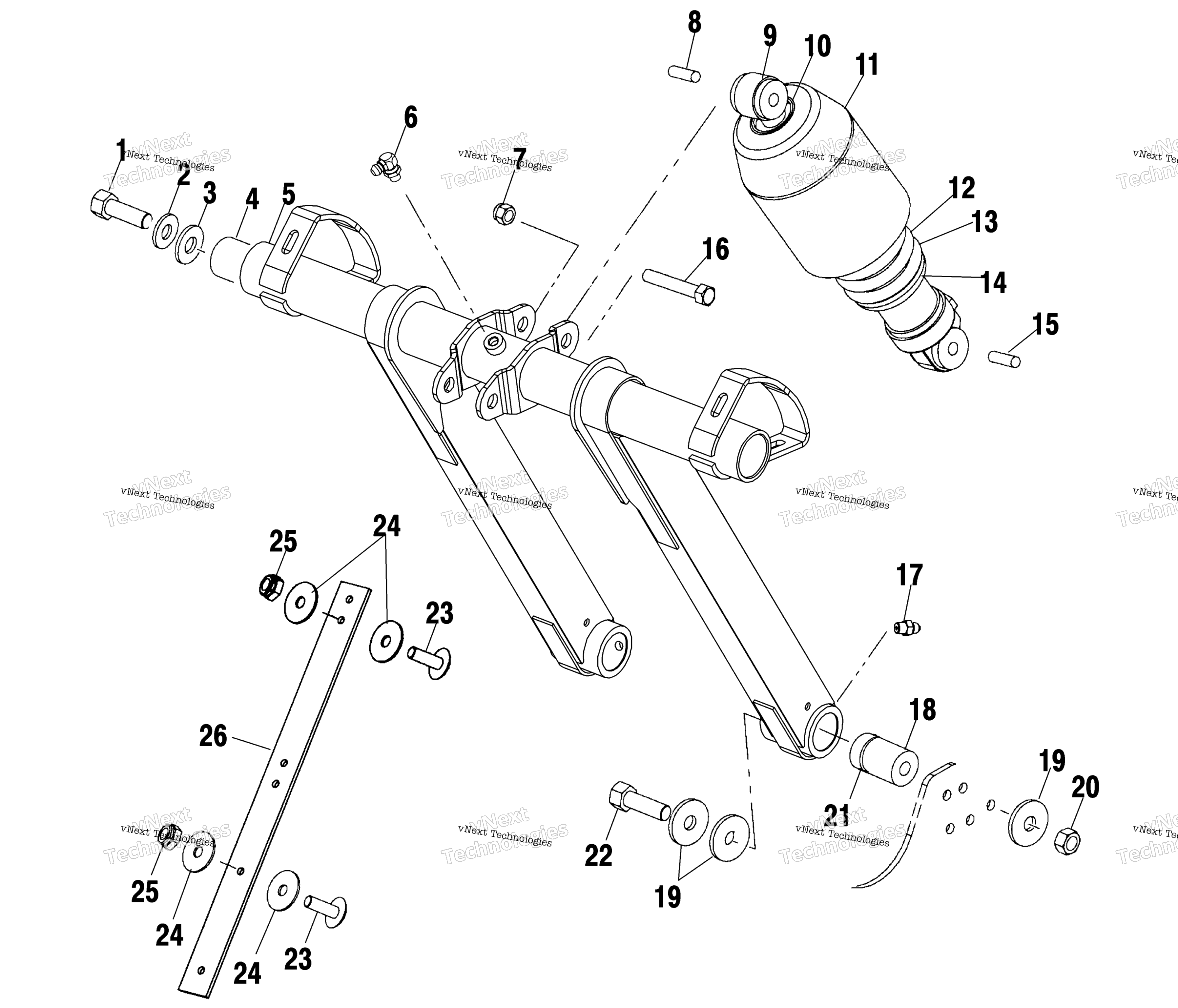 Передняя часть Torque Arm S04ne5bs (4988338833B10)