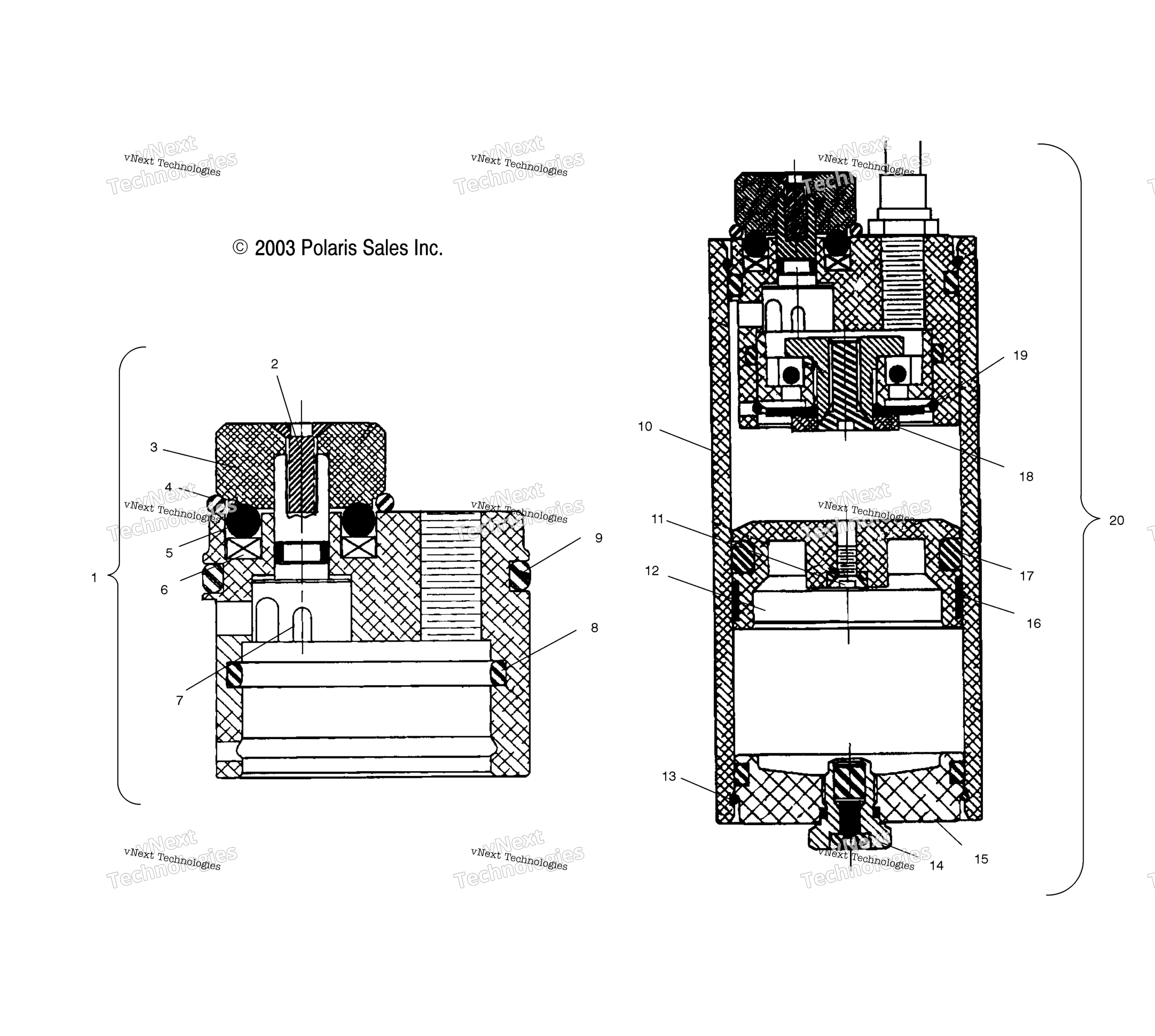 Амортизатор Compression Damping Reservoir /7Csa/7Csb/7Csc/8Cs/8Csa/8Csb/8Csc (4988438843C13)