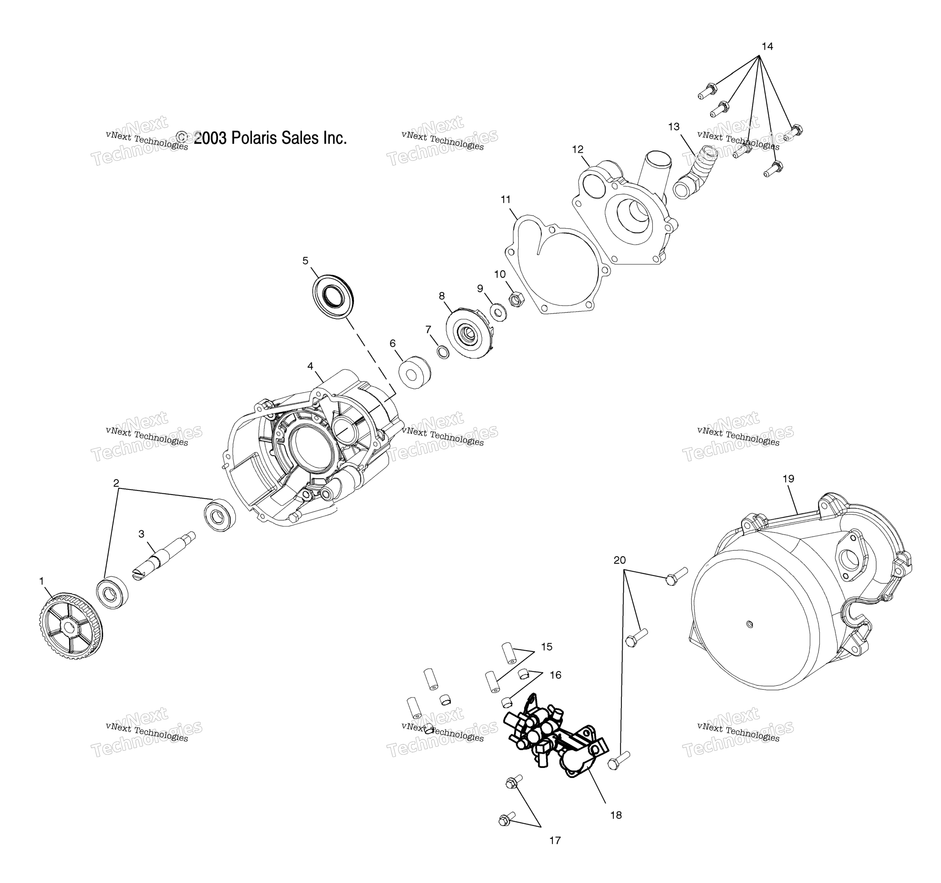 Система охлаждения Pump/Oil Pump /7Csa/7Csb/7Cscs04ne7cs (4988438843D13)