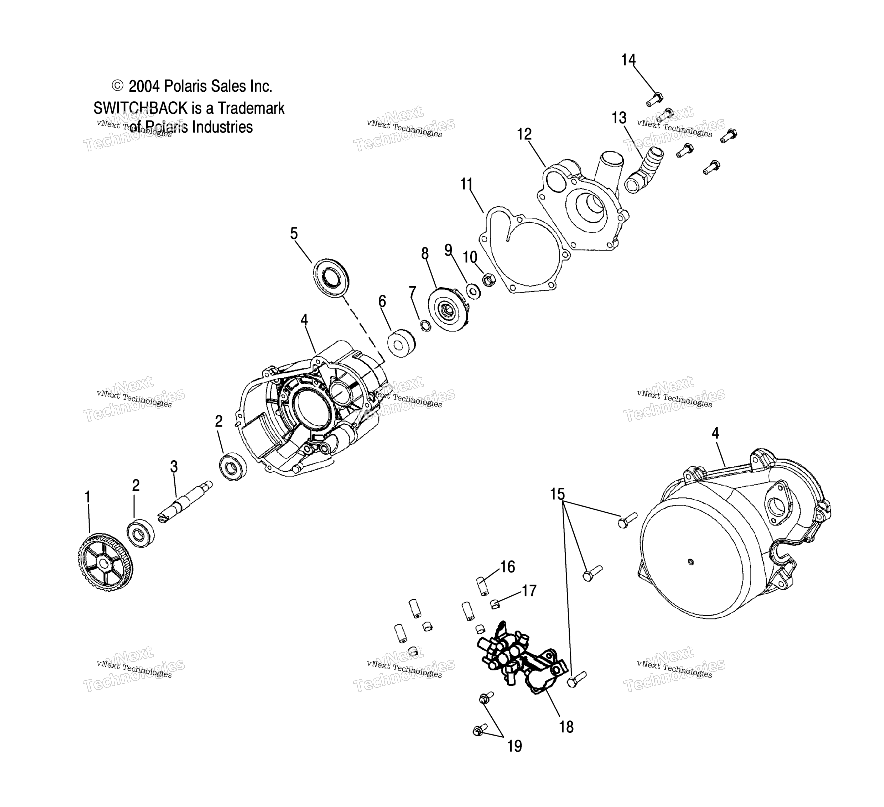Система охлаждения Pump/Oil Pump S05ns8cs/Csa (4992809280D07)