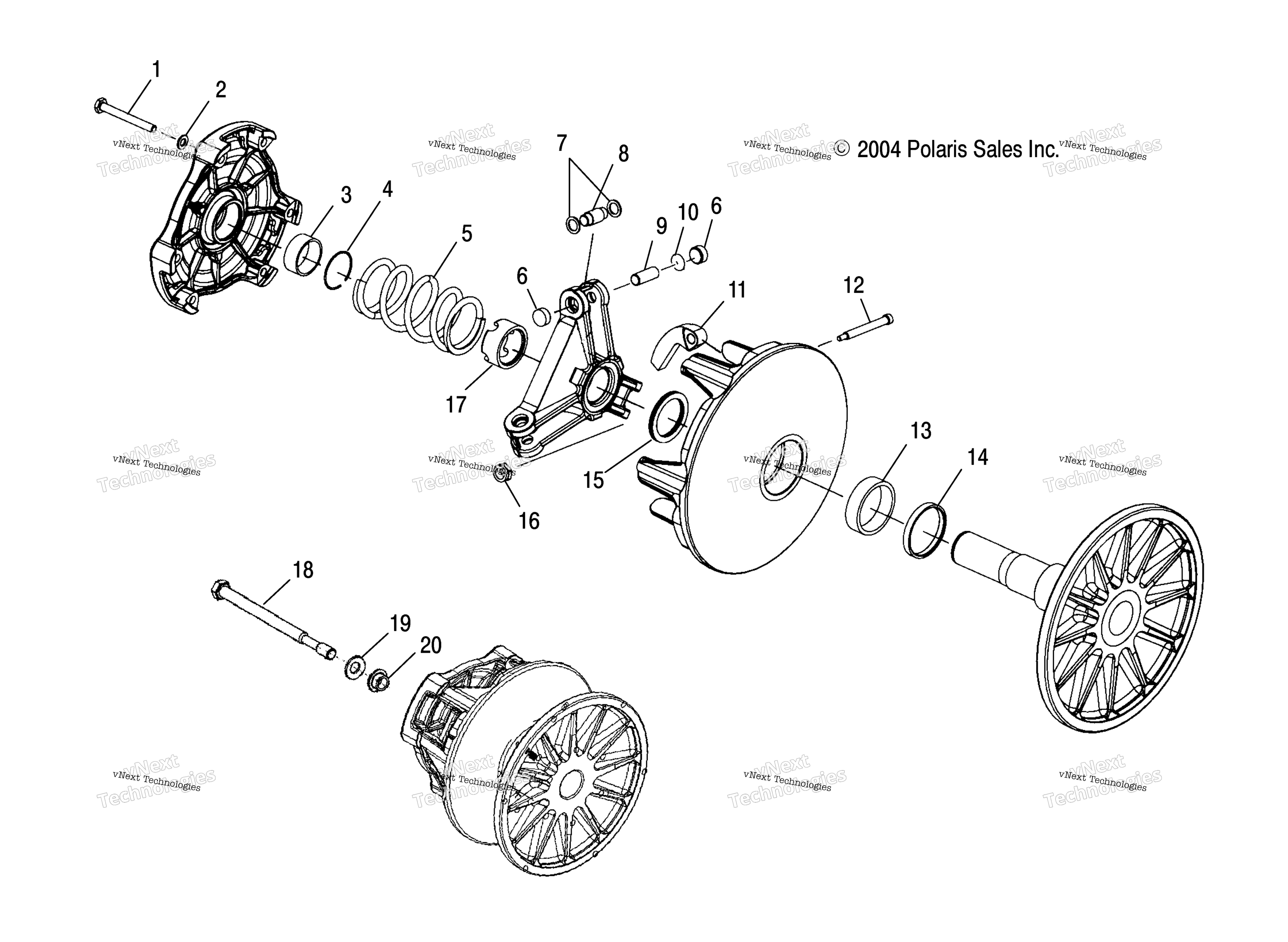 Привод Clutch /7Csa/Np7cs/7Csa/7Csb/Ne8cs/8Csa/Np8cs/8Csa/8Csb (4993799379D03)