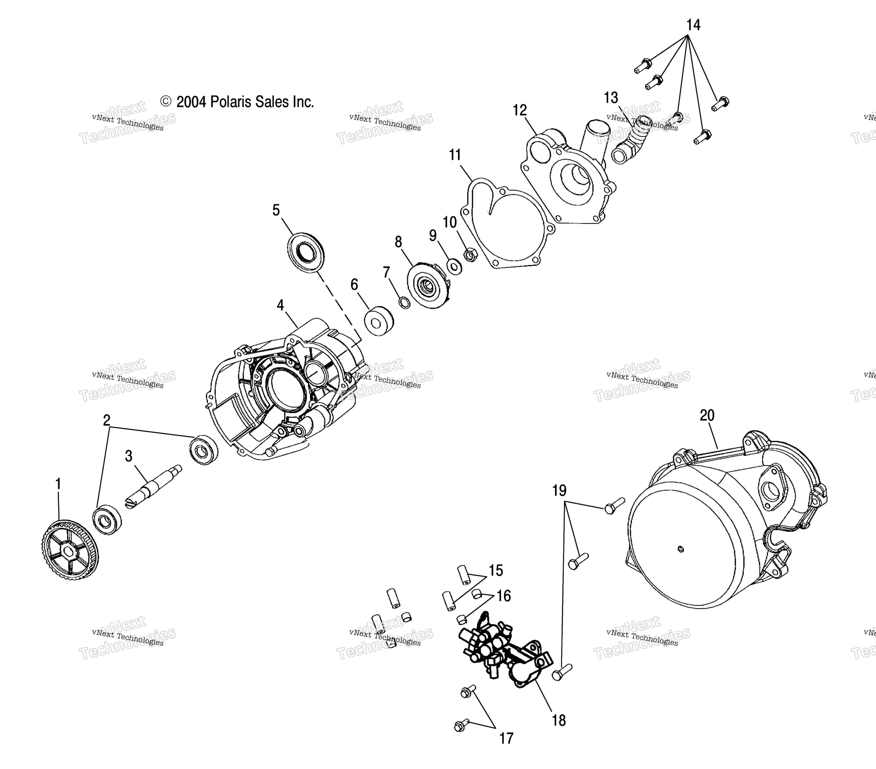 Система охлаждения Pump/Oil Pump S05np7cs/7Csa/7Csb/Ne7cs/7Csa (4993799379D13)