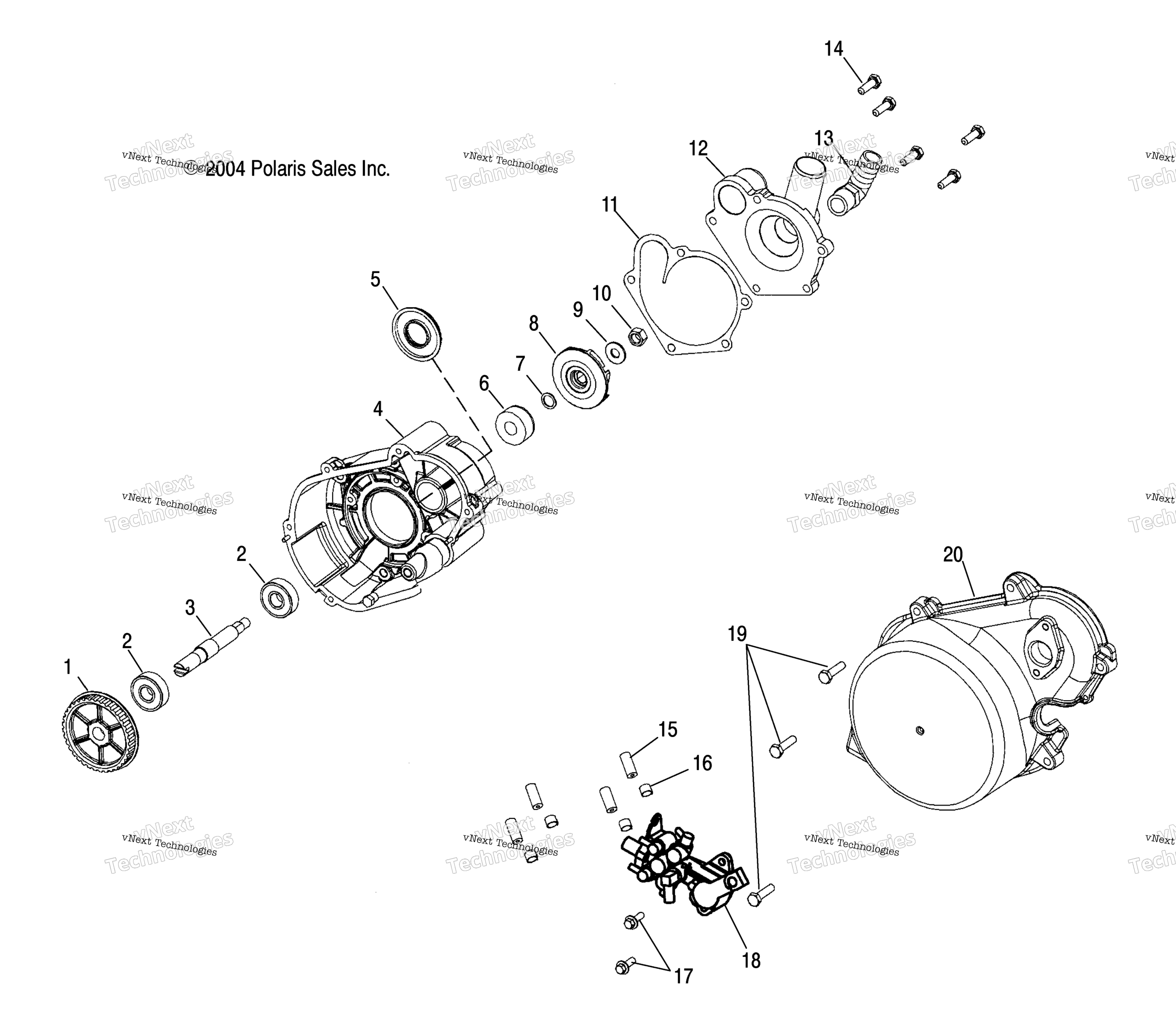 Система охлаждения Pump/Oil Pump S05np8cs/8Csa/8Csb/Ne8cs/8Csa (4993799379E07)