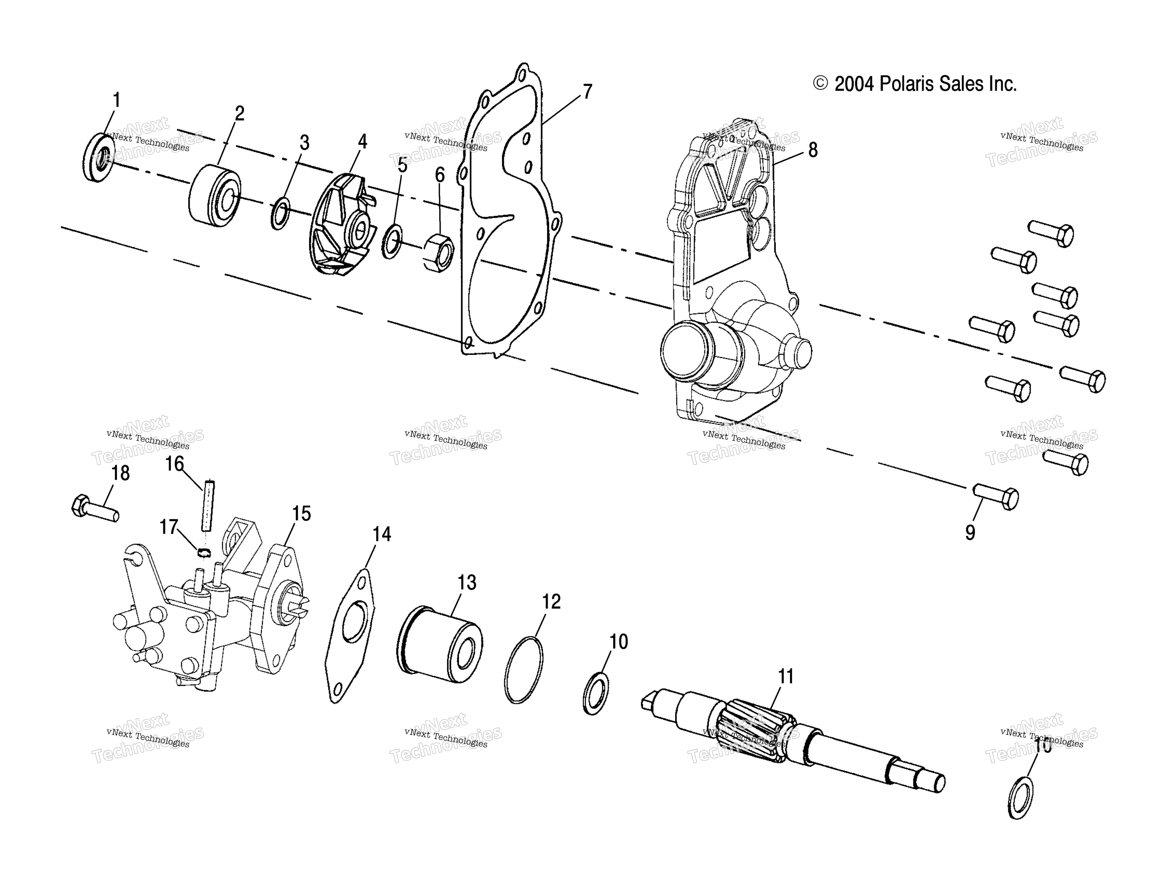 Система охлаждения Pump/Oil Pump /6Eea/6Esb/6Eeb (4992869286C12)