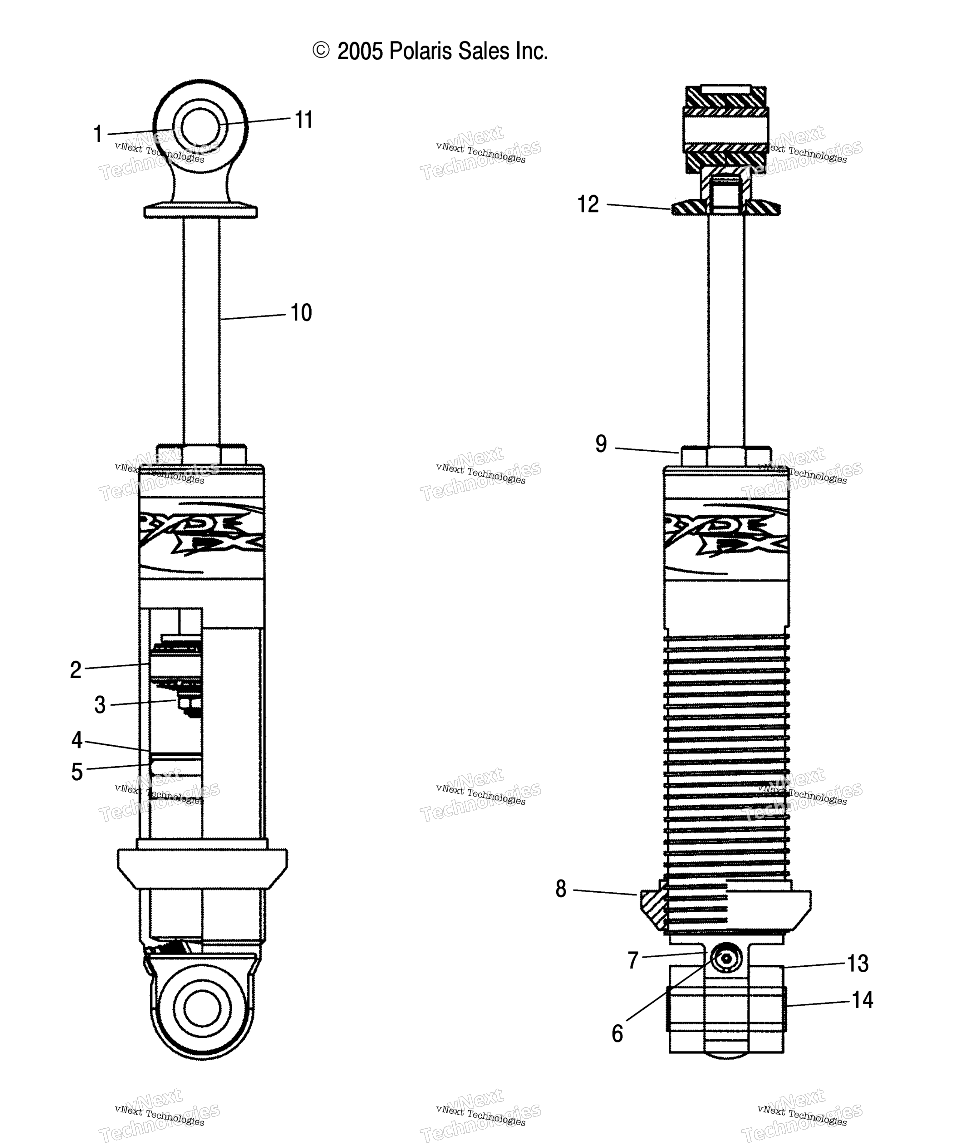 Shock, передний Track / Fsa / Fsb (4997139713D04)