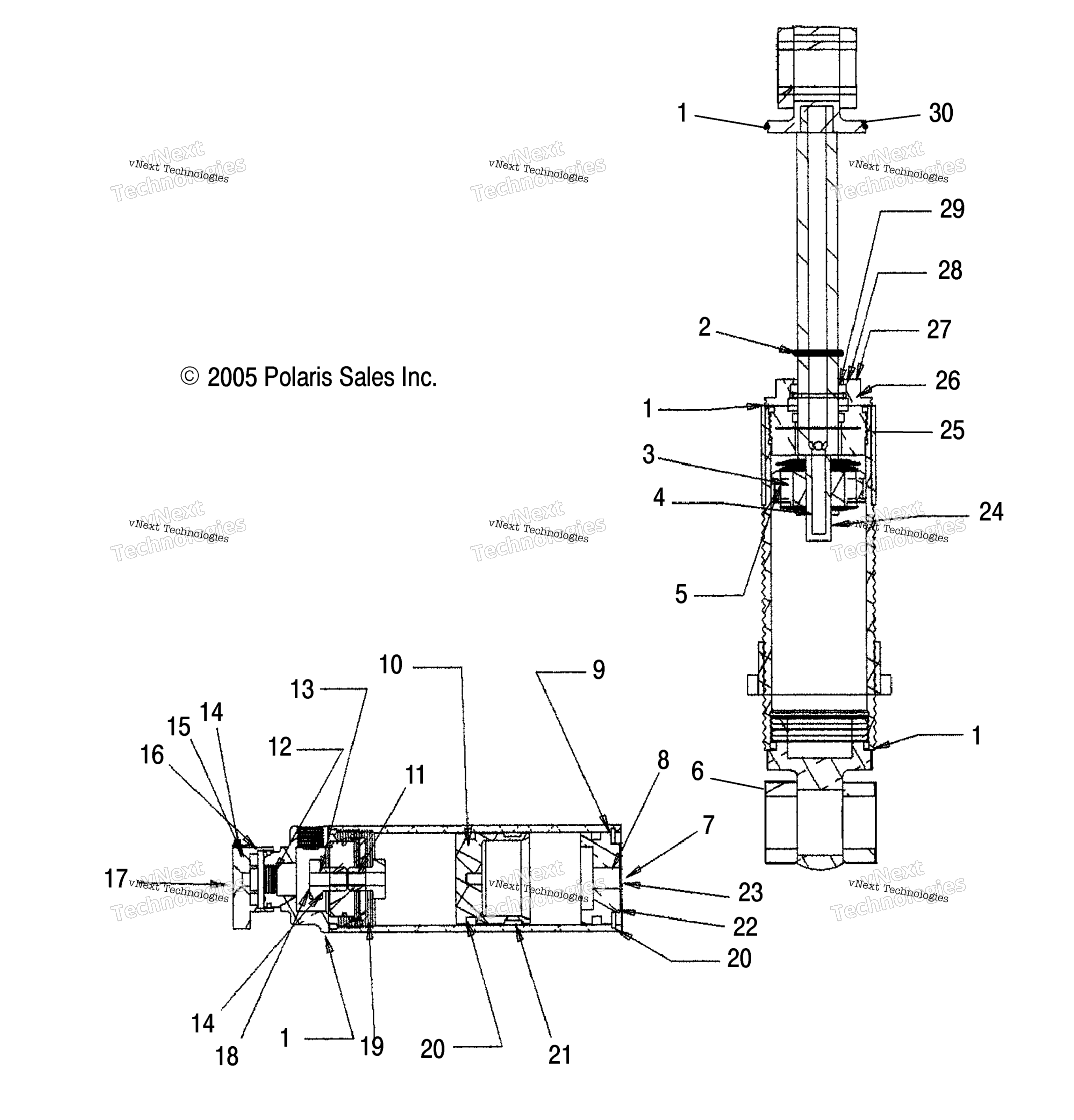 Shock, передний Track, Internal Components S06mc6fs (4997139713D06)