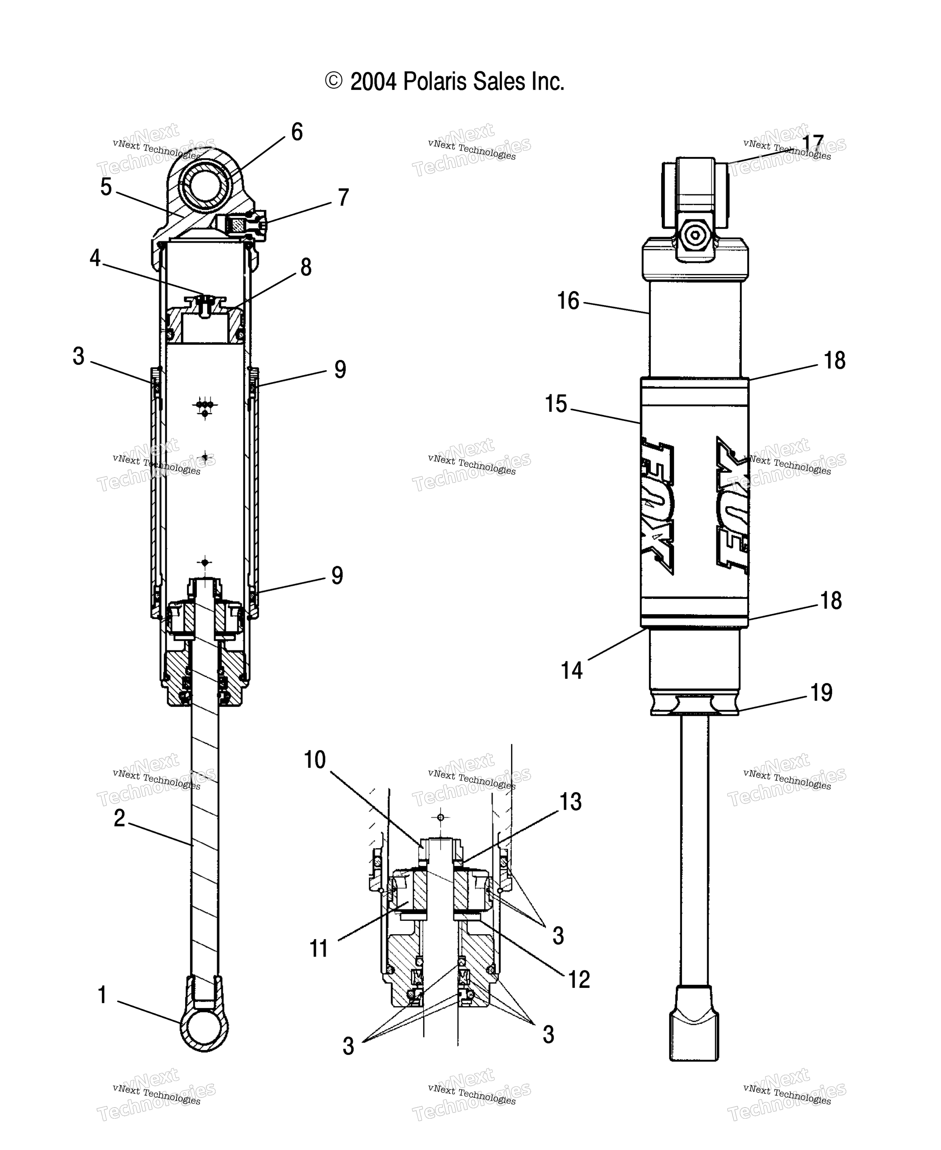 Shock, задний Track / Fsa / Fsb (4997139713D07)