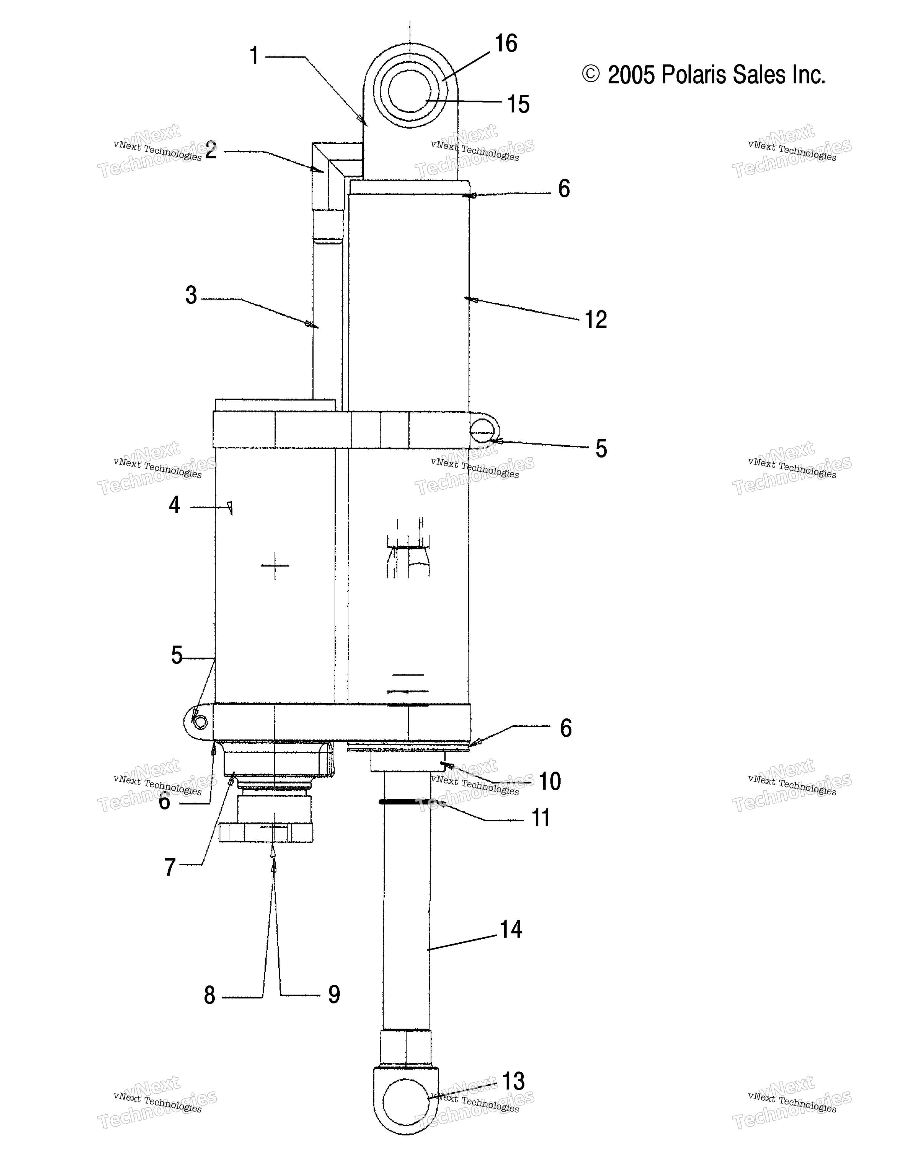 Shock, задний Track, External Components S06mc6fs (4997139713D08)