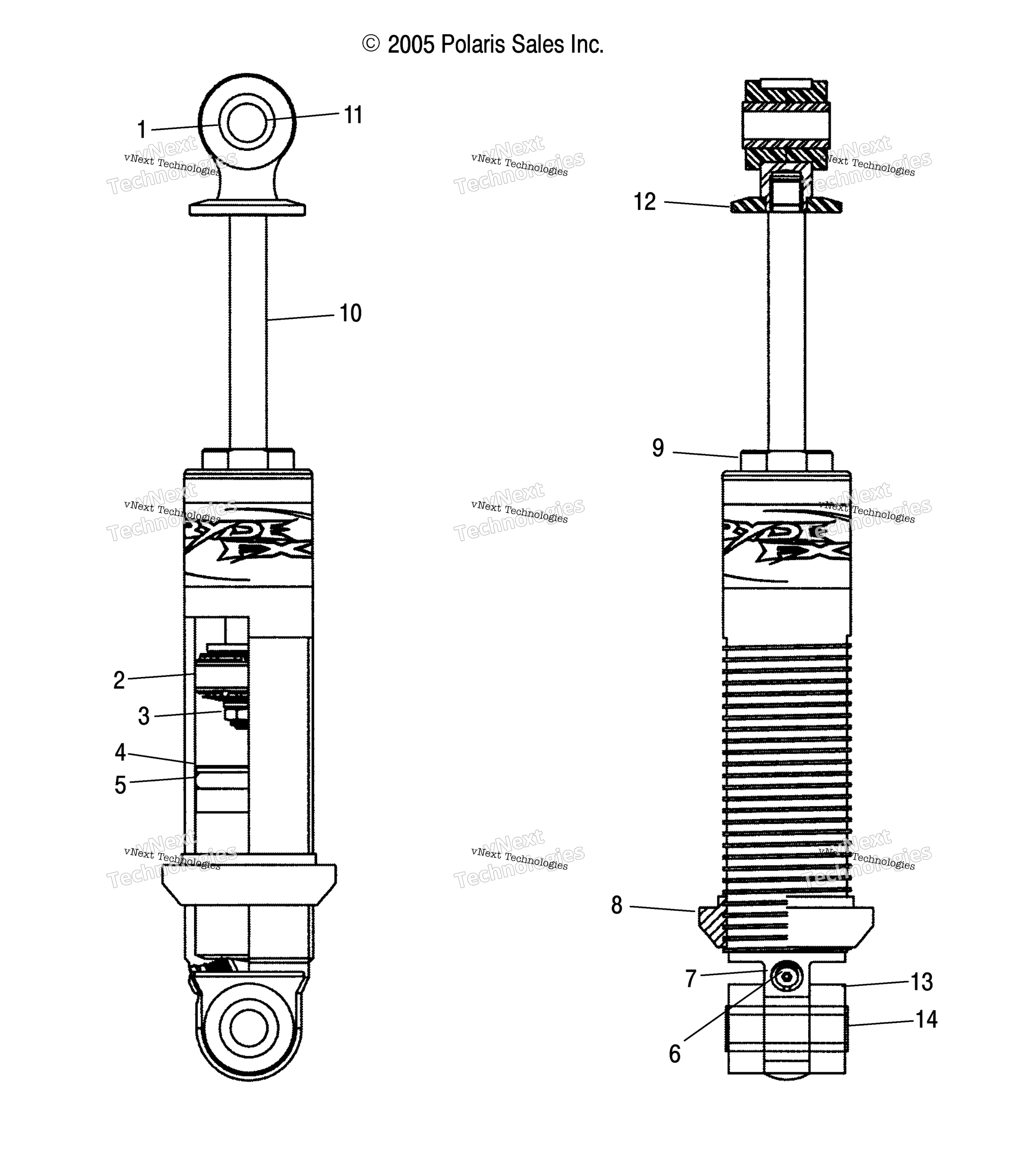 Shock, передний Track / Hsa / Hsb / Mp8ds / Dsa / Dsb (4997159715D02)