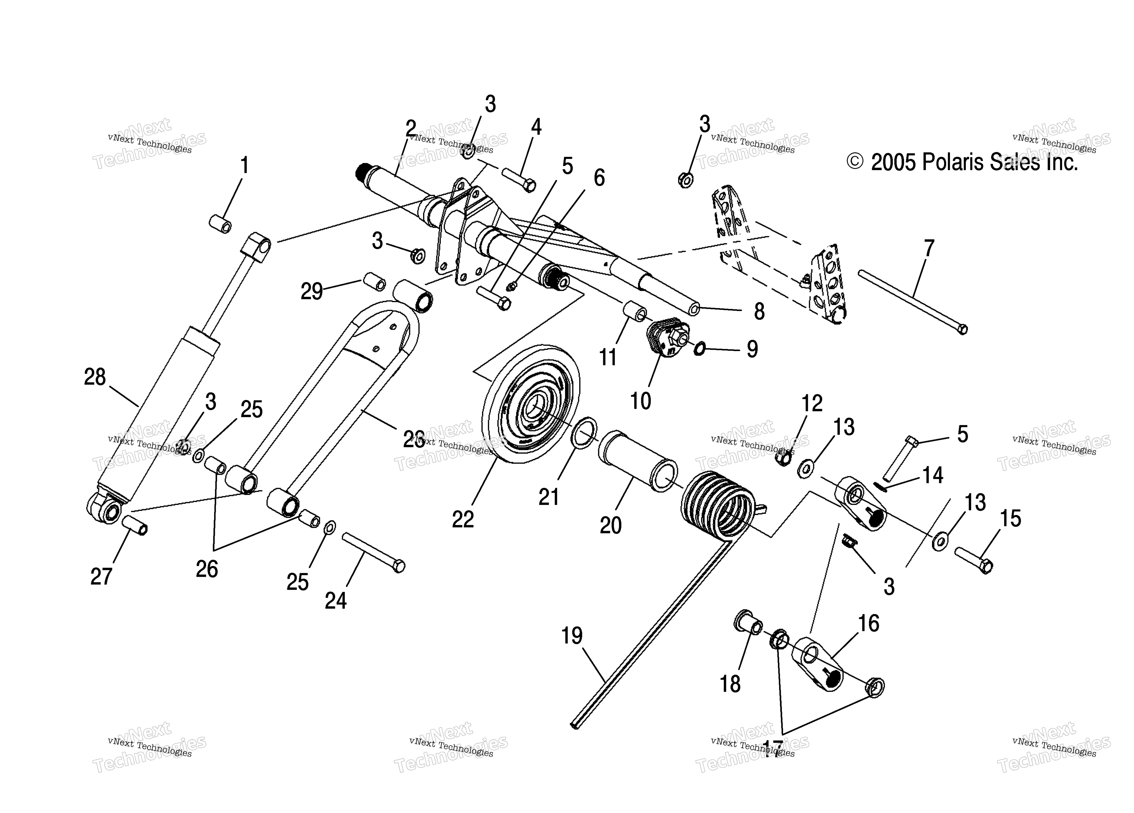 Torque Arm, задний / Has / Hsb / Mp8ds / Dsa / Dsb (4997159715C01)