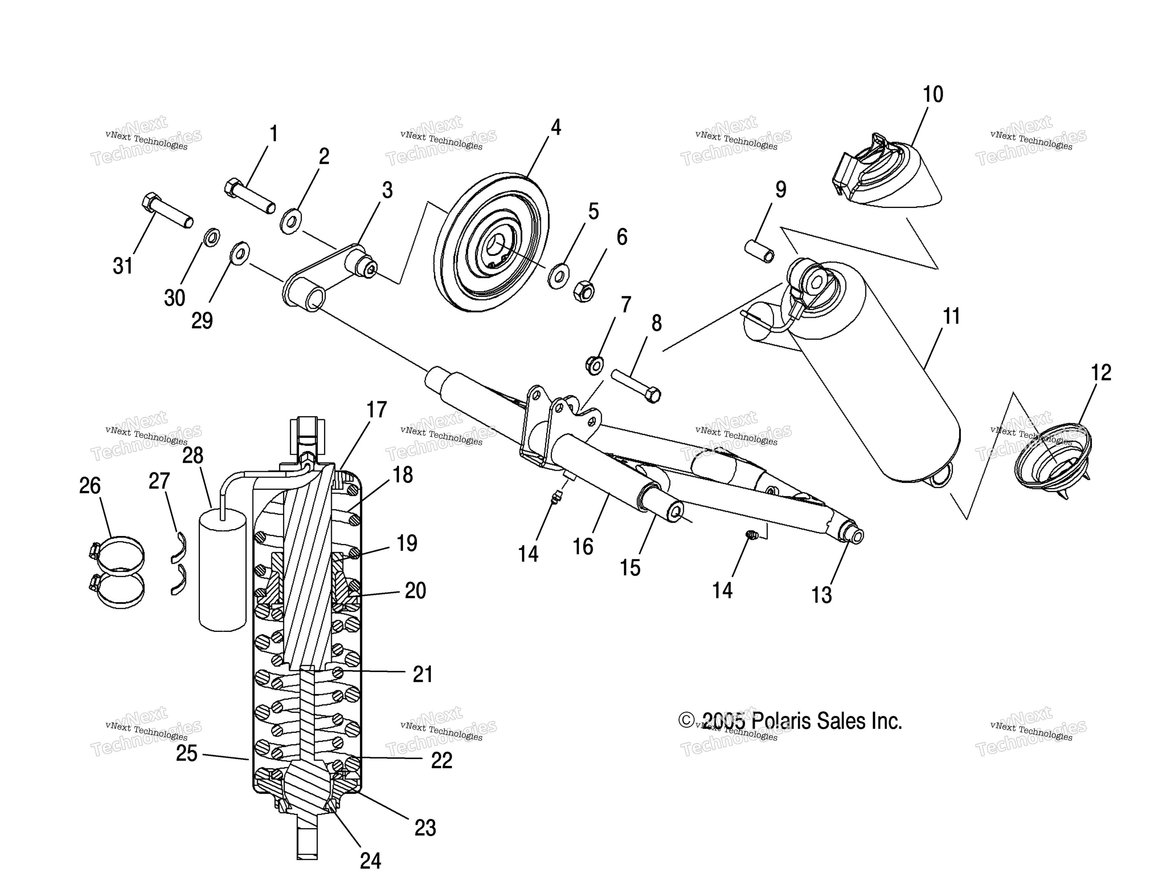 Torque Arm, задний (4997359735B13)