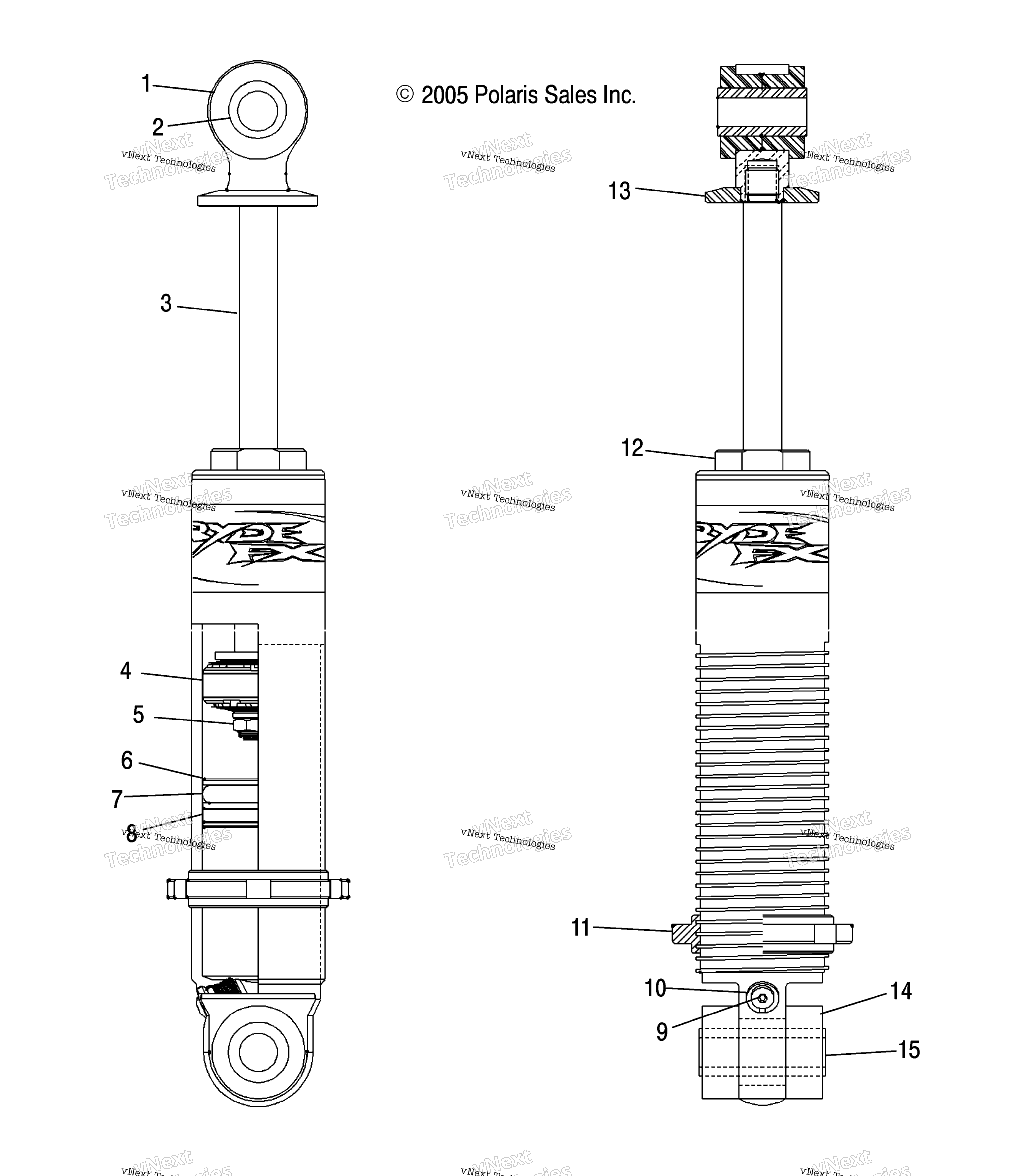 Shock, передний Track S06pk7 / Pl7 / Pm7 / Pl8 / Pm8 / Pn8 / Pr8 All Options (4997439743C13)