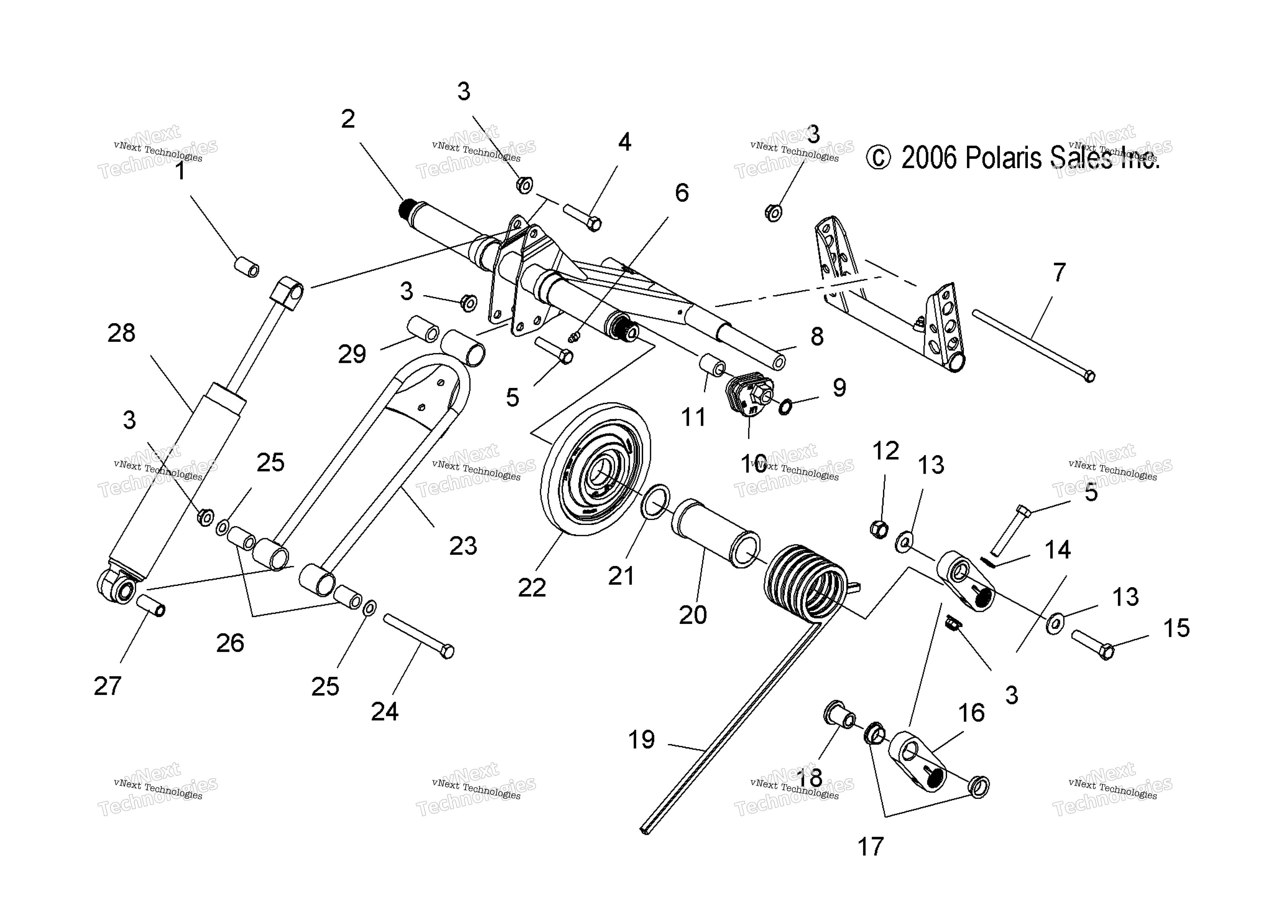 Torque Arm, задний S07pp6hs / Hsa / Hsb (49Snowtorquerearclean)