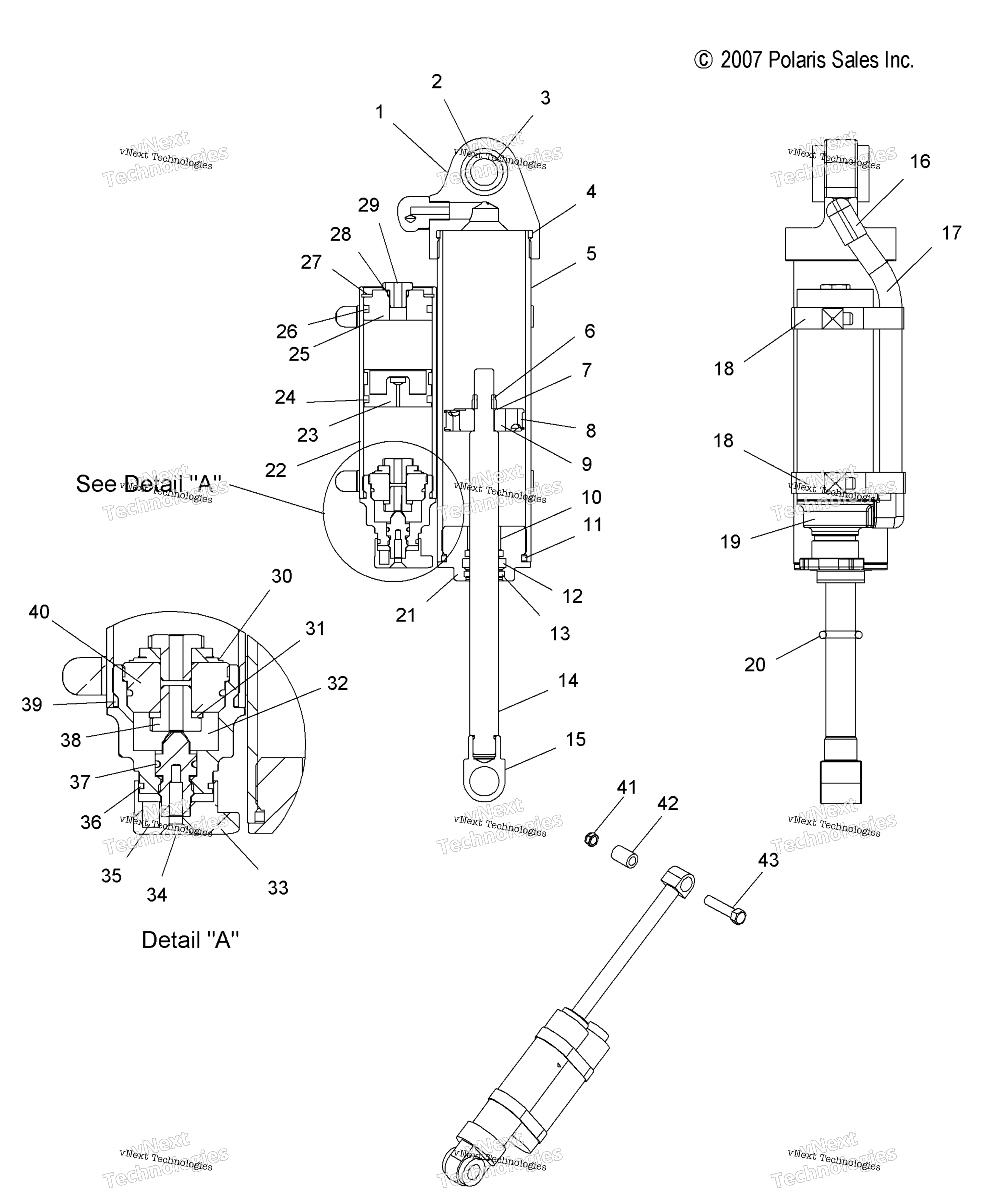Suspension, Shock, задний Track (49Snowshockrear08600iq)
