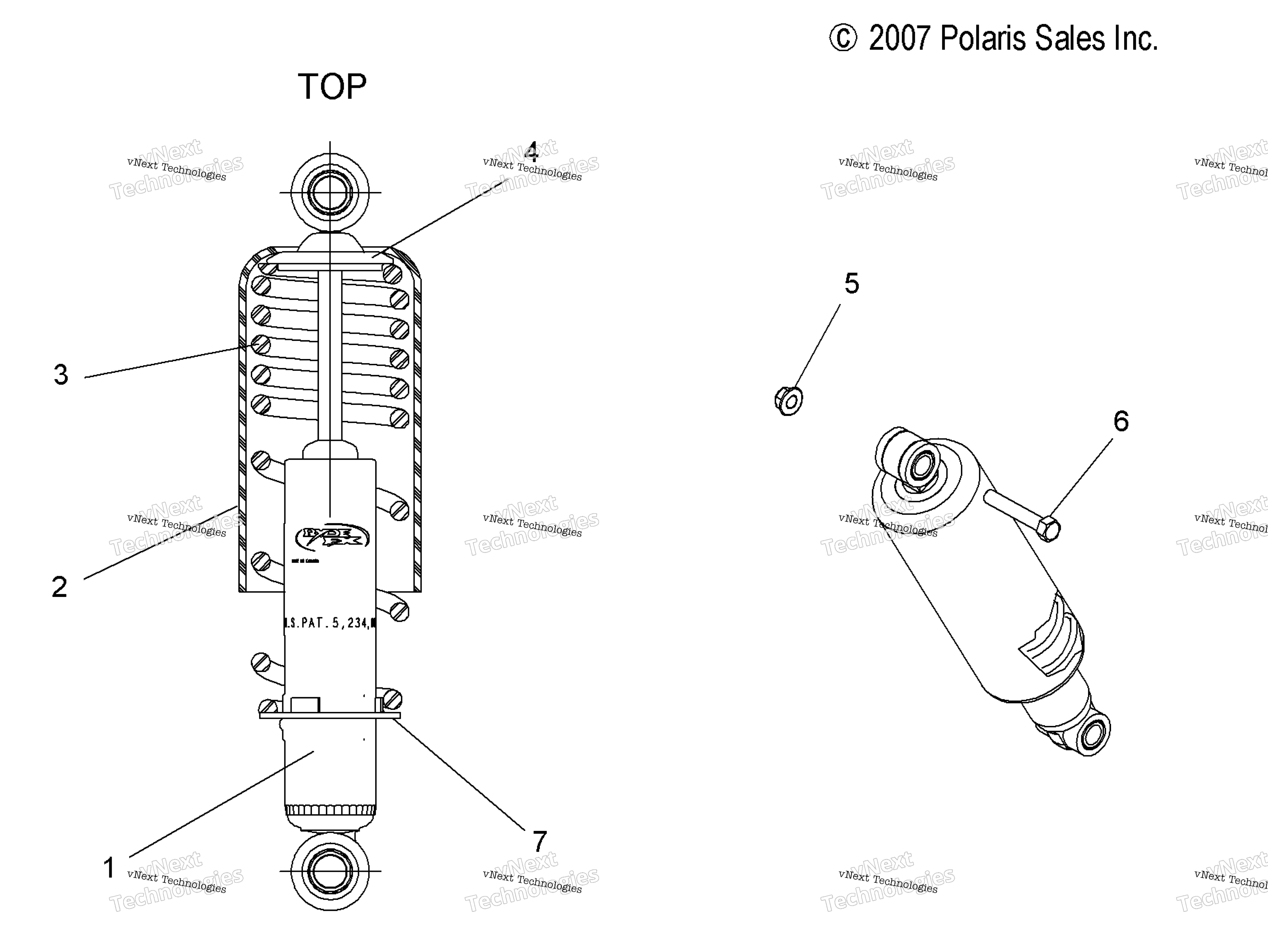 Suspension, Shock, передний Track (Standard) (49Snowshockfront)