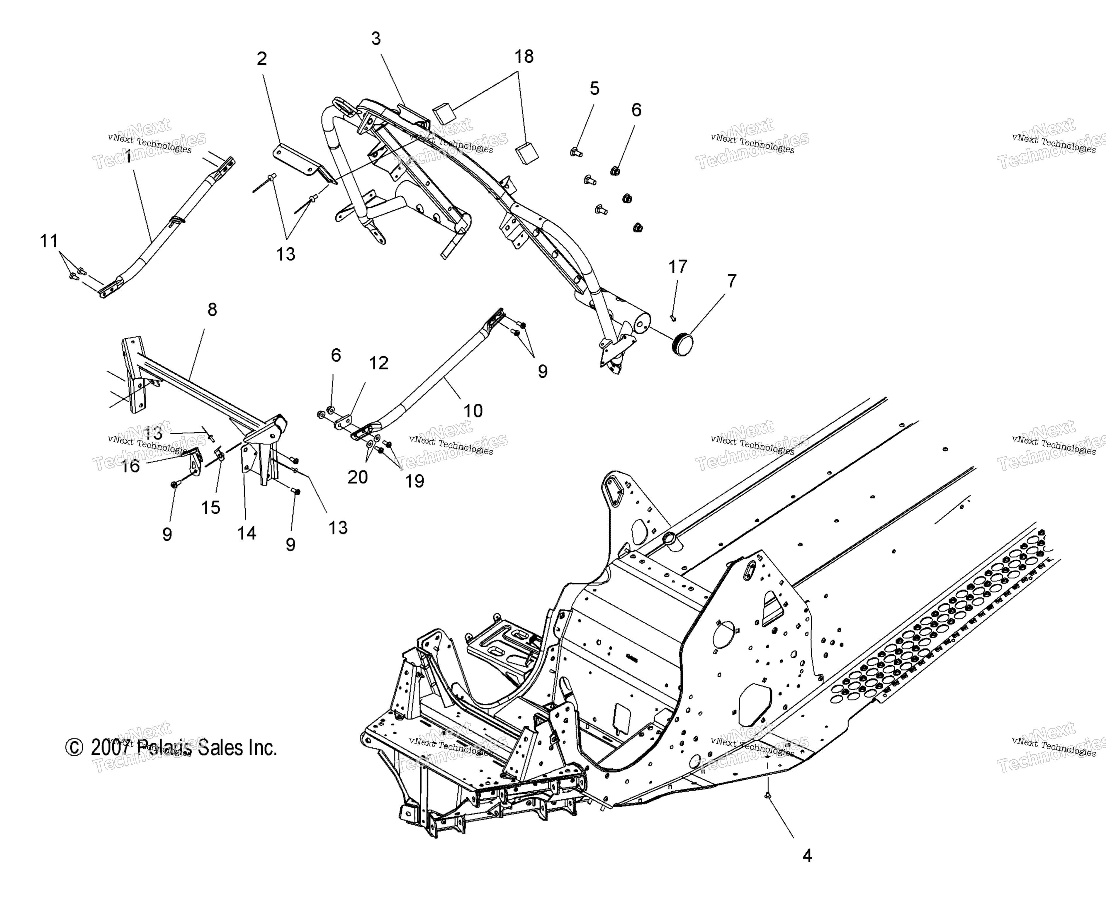 Chassis, передний 1 (49Snowchassisfrt08800rmk)