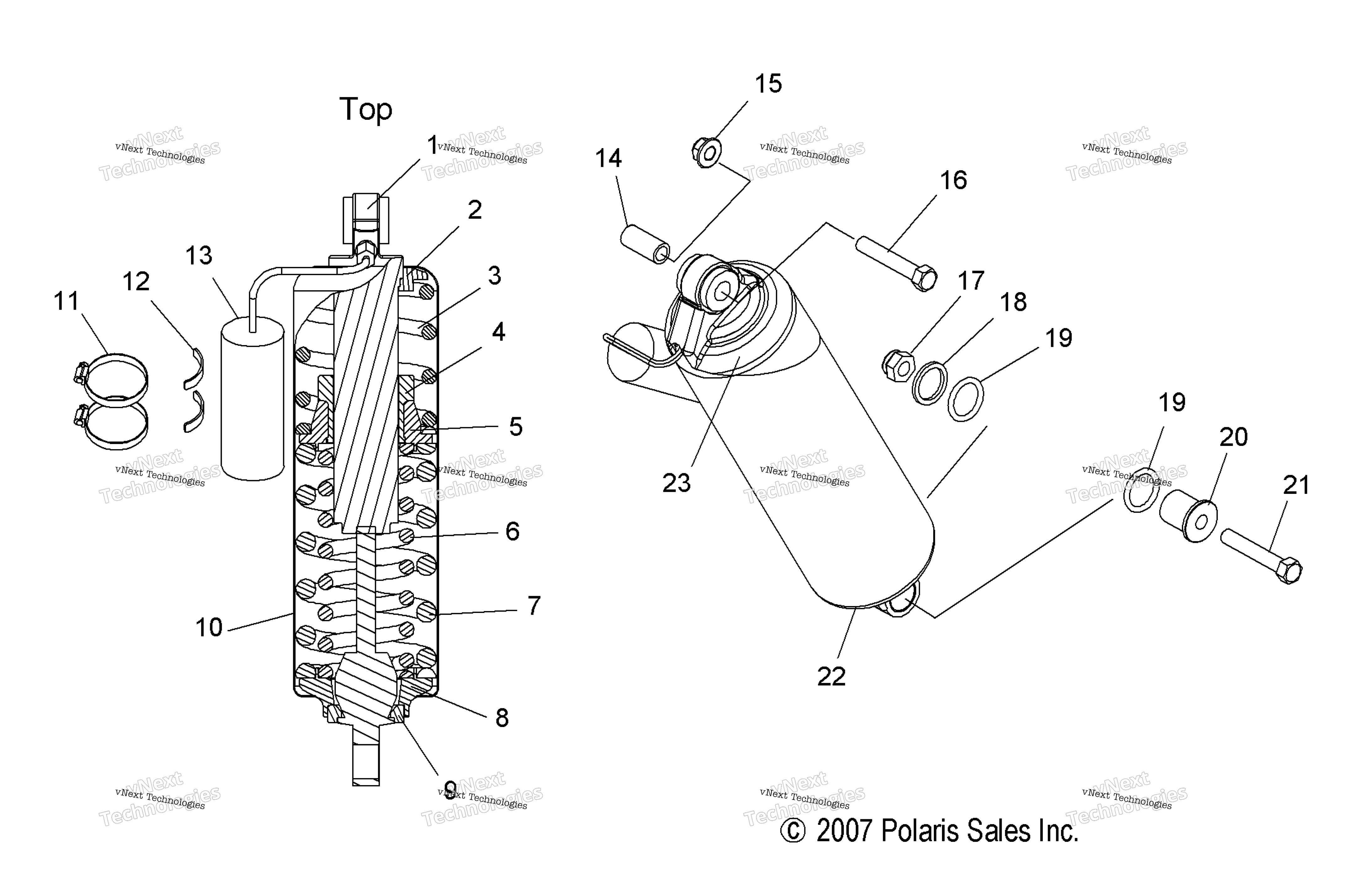 Suspension, Shock, задний Track (7043216) (49Snowshockrear7043216cr)