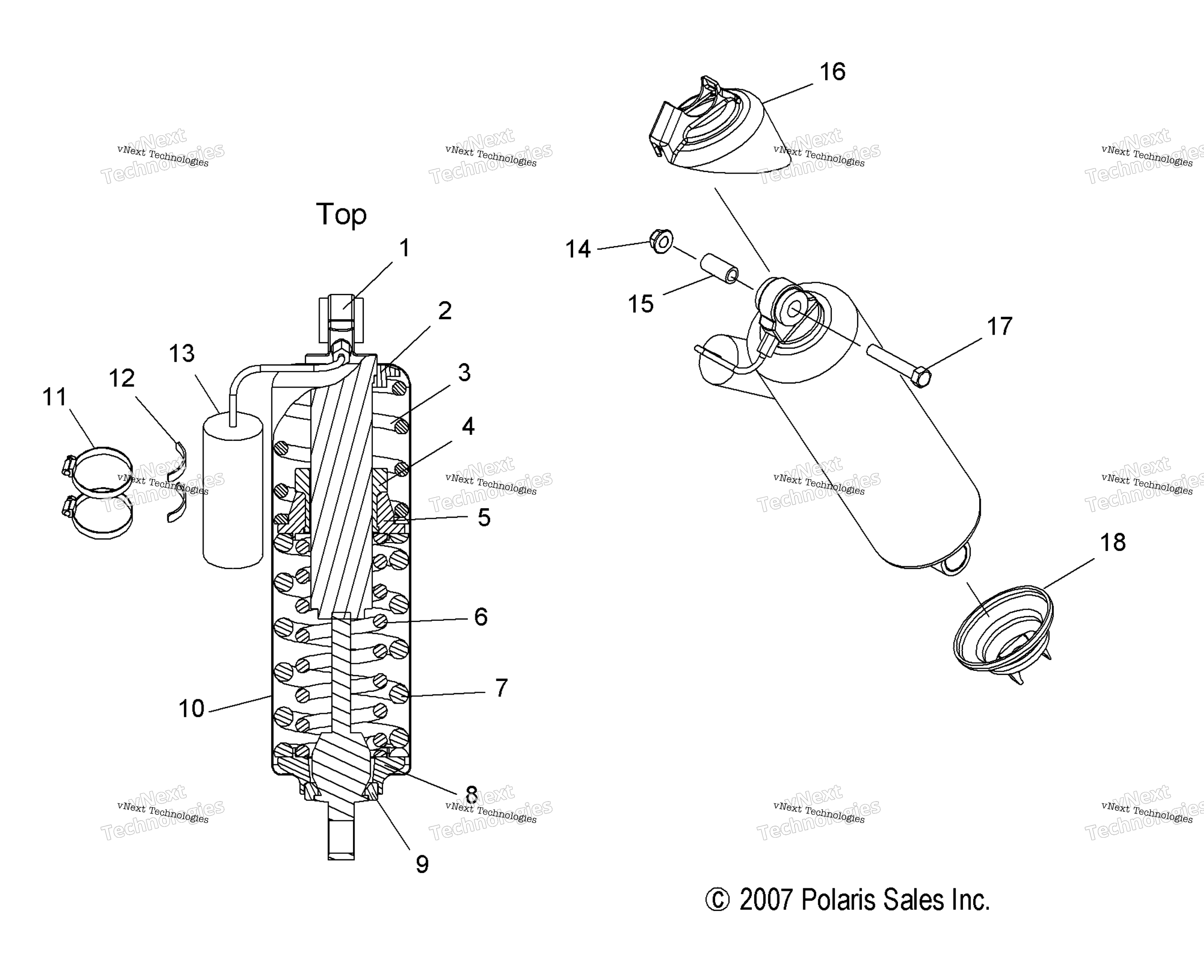 Suspension, Shock, задний Track (7043216)(Lx) S08pd7fs (49Snowshockrear7043216lx)