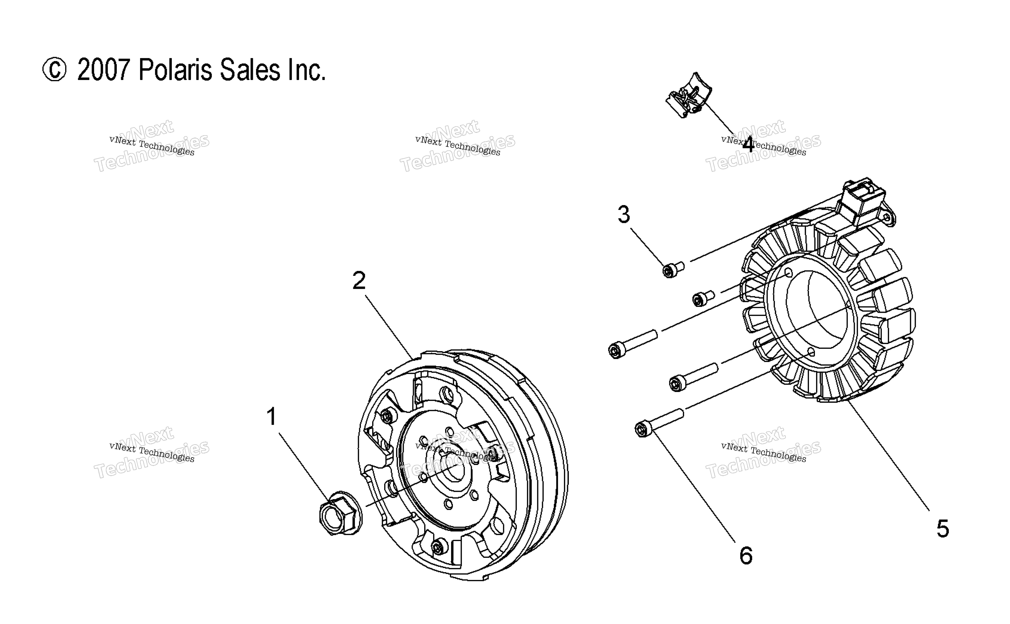 Engine, статор / маховик (49Snowstator08800rmk)