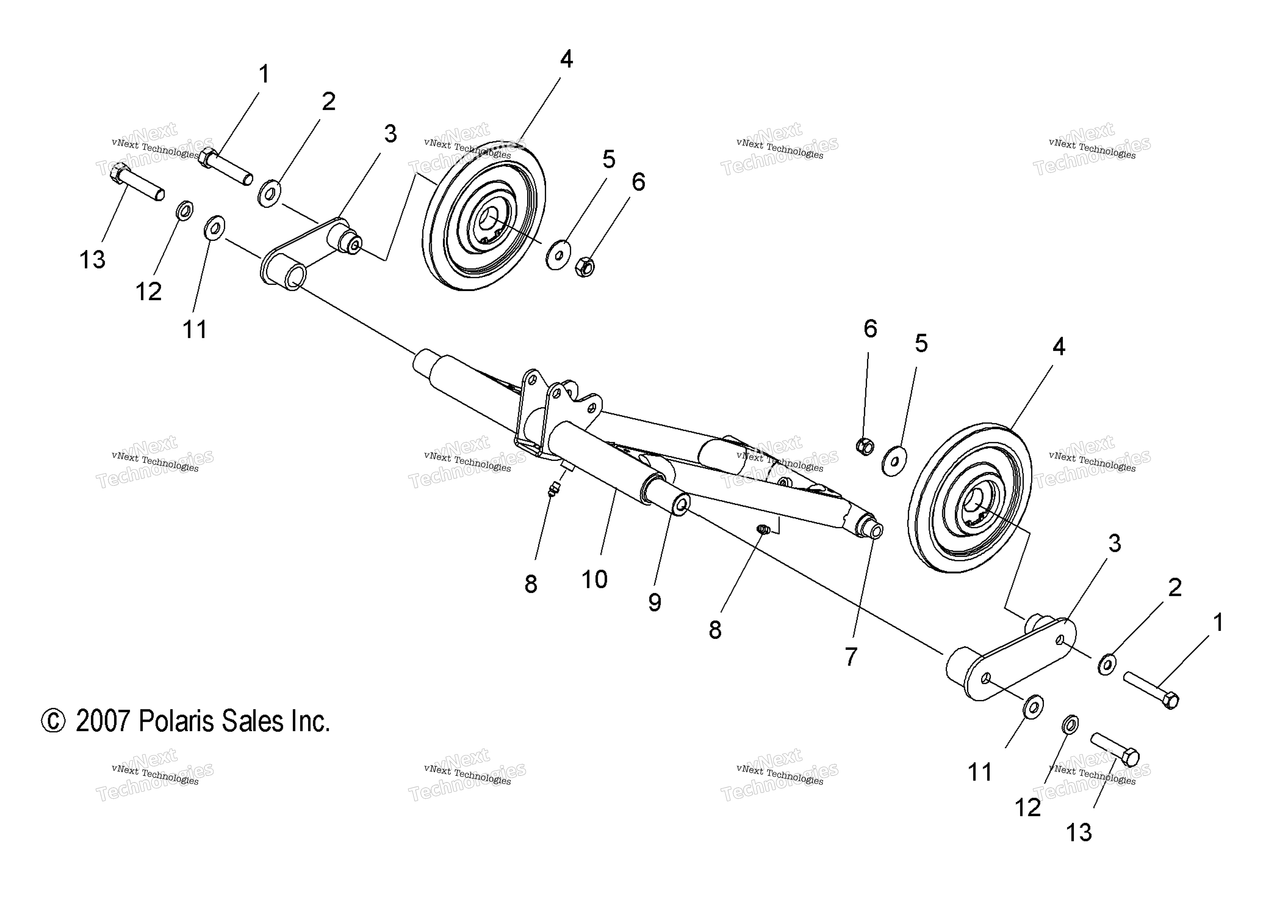 Suspension, Torque Arm, задний (49Snowtorquerear08iqtrbo)