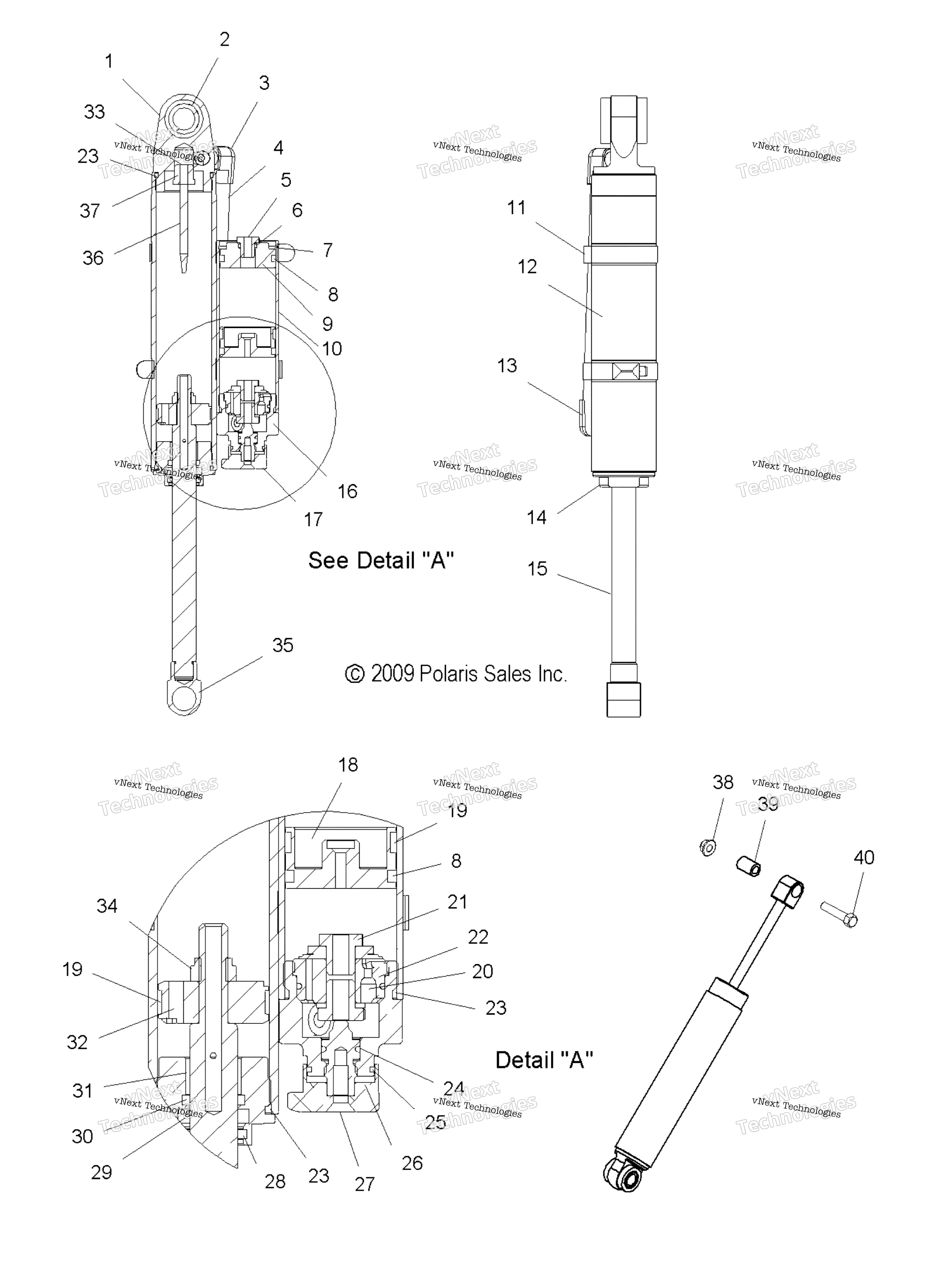 Suspension, Shock, задний Track (49Snowshockrear)
