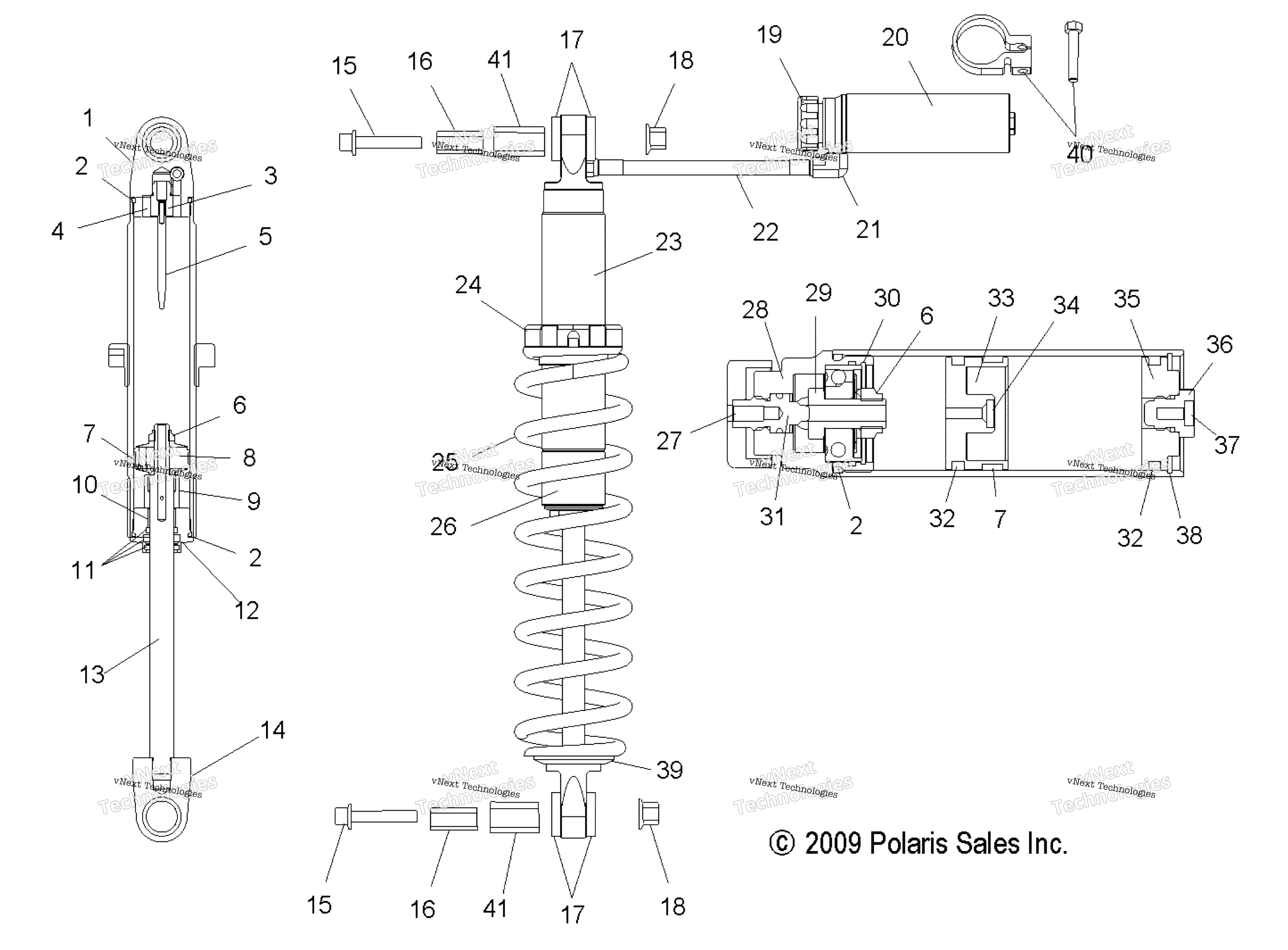 Suspension, Shock, задний Track (49Snowshockrear)