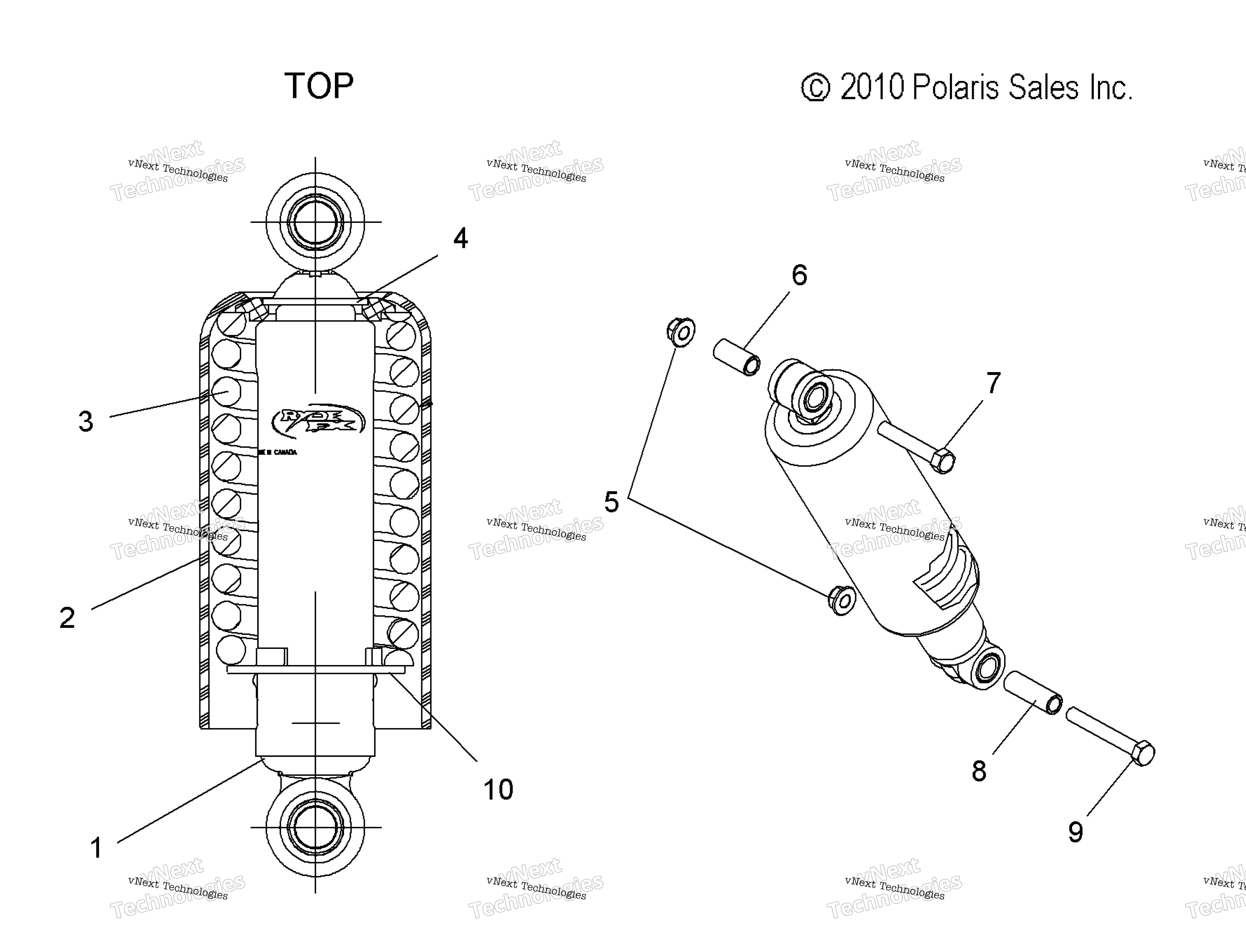 Suspension, Shock, передний Track S11pr5bea / Bsn (49Snowshockfront)