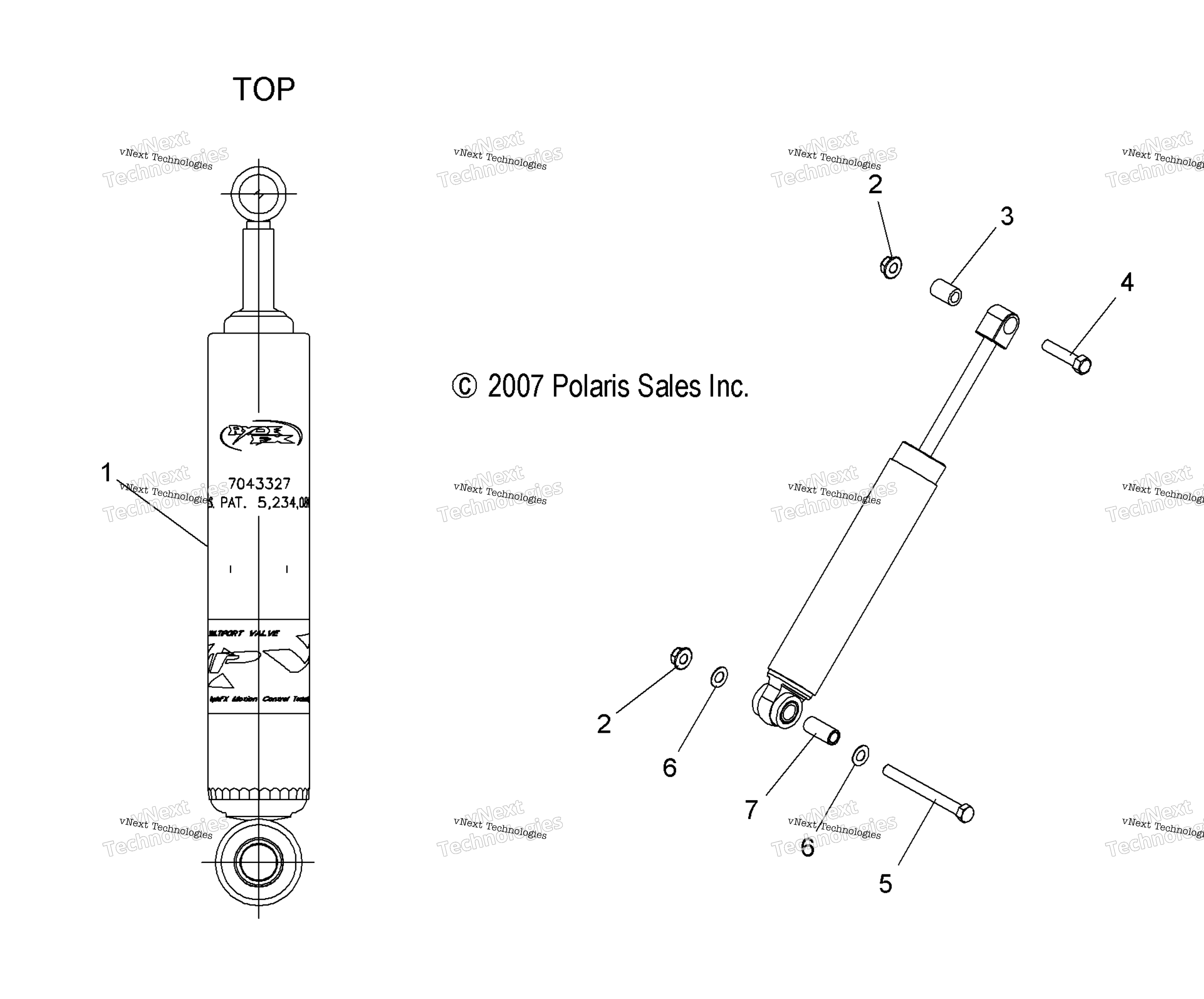 Suspension, Shock, задний Track (49Snowshockrear)