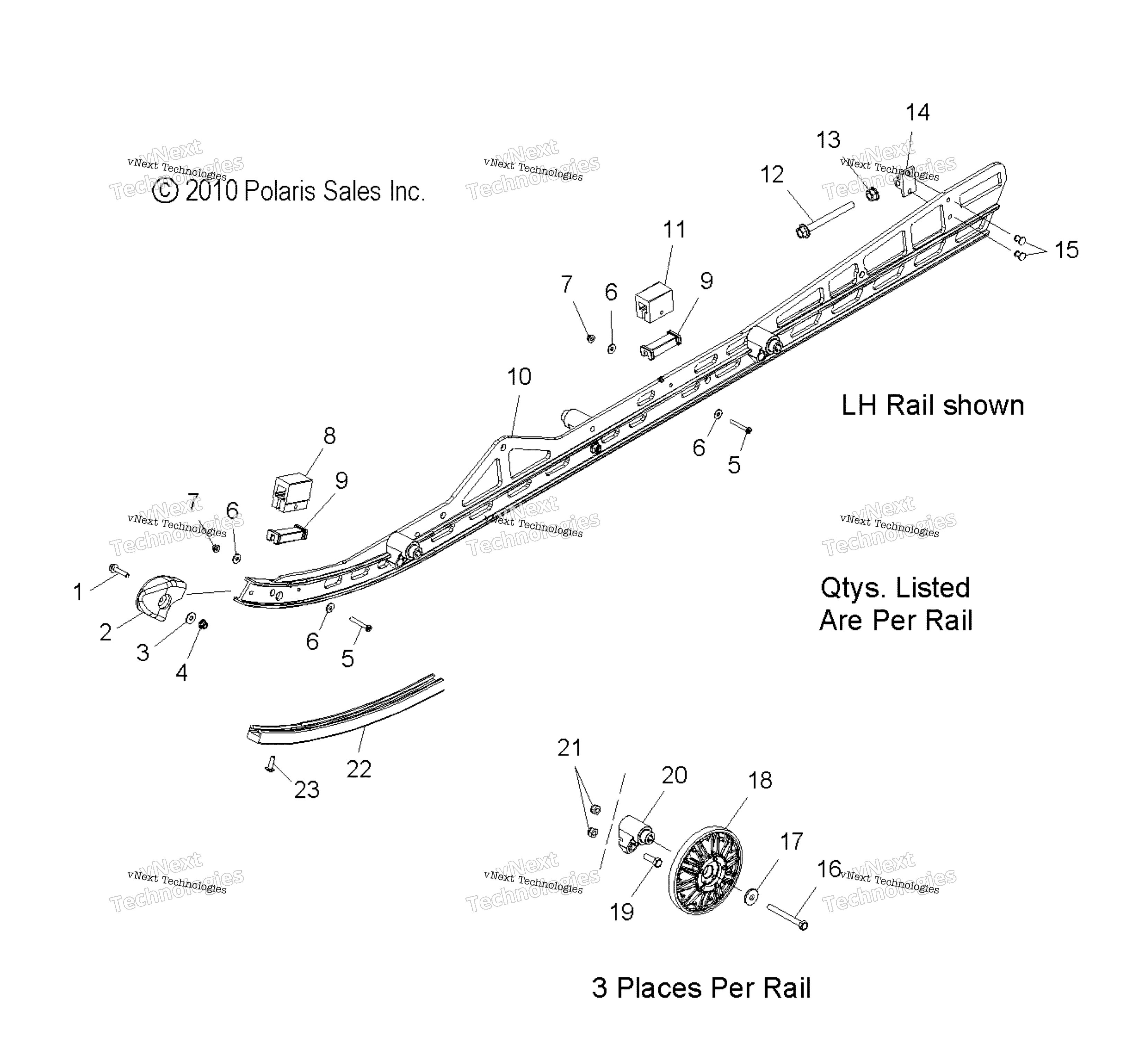 Suspension, Rail крепление S12cm6 All Options (49Snowsusprail11800rmk)