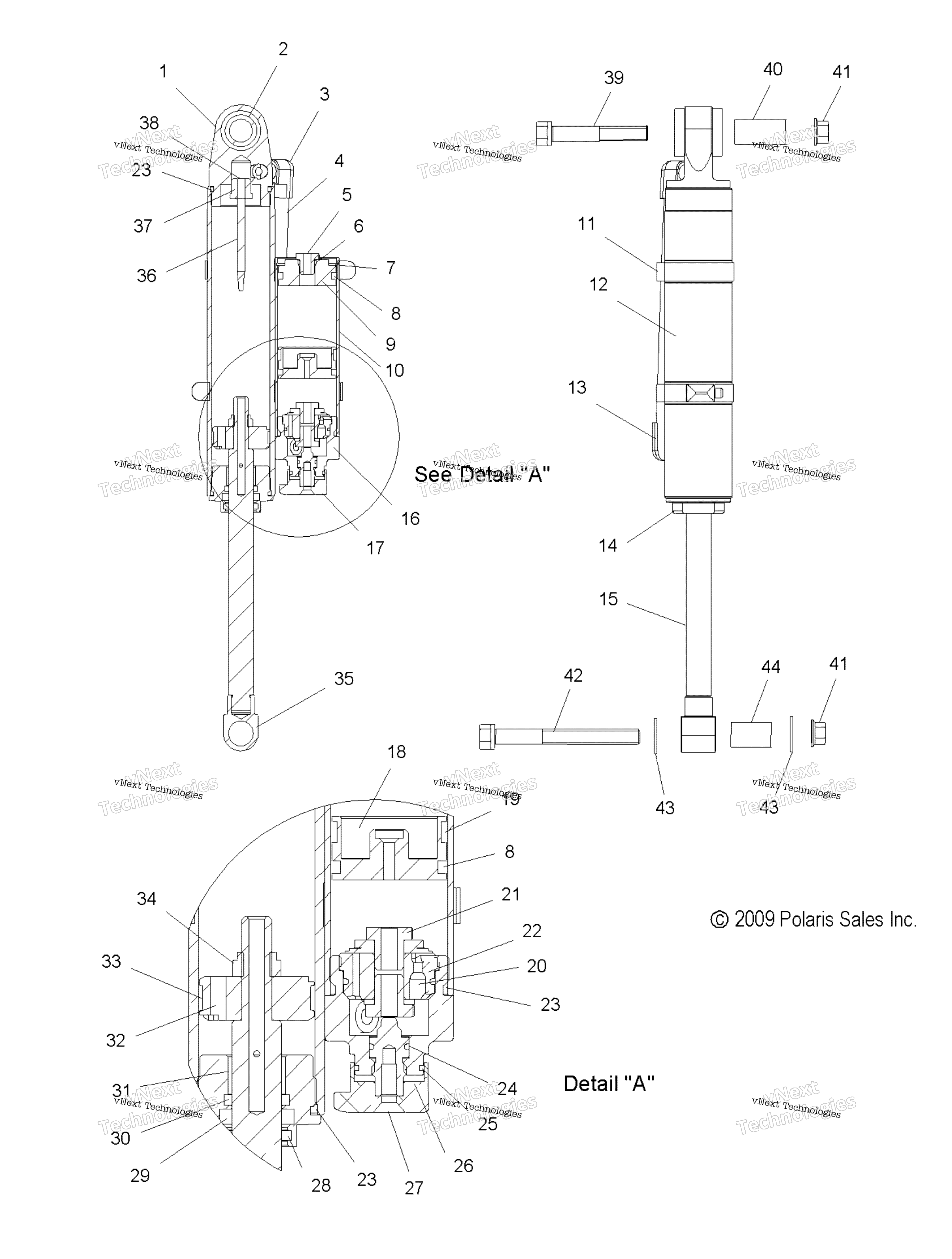 Suspension, Shock, задний Track (49Snowshockreartrbo)