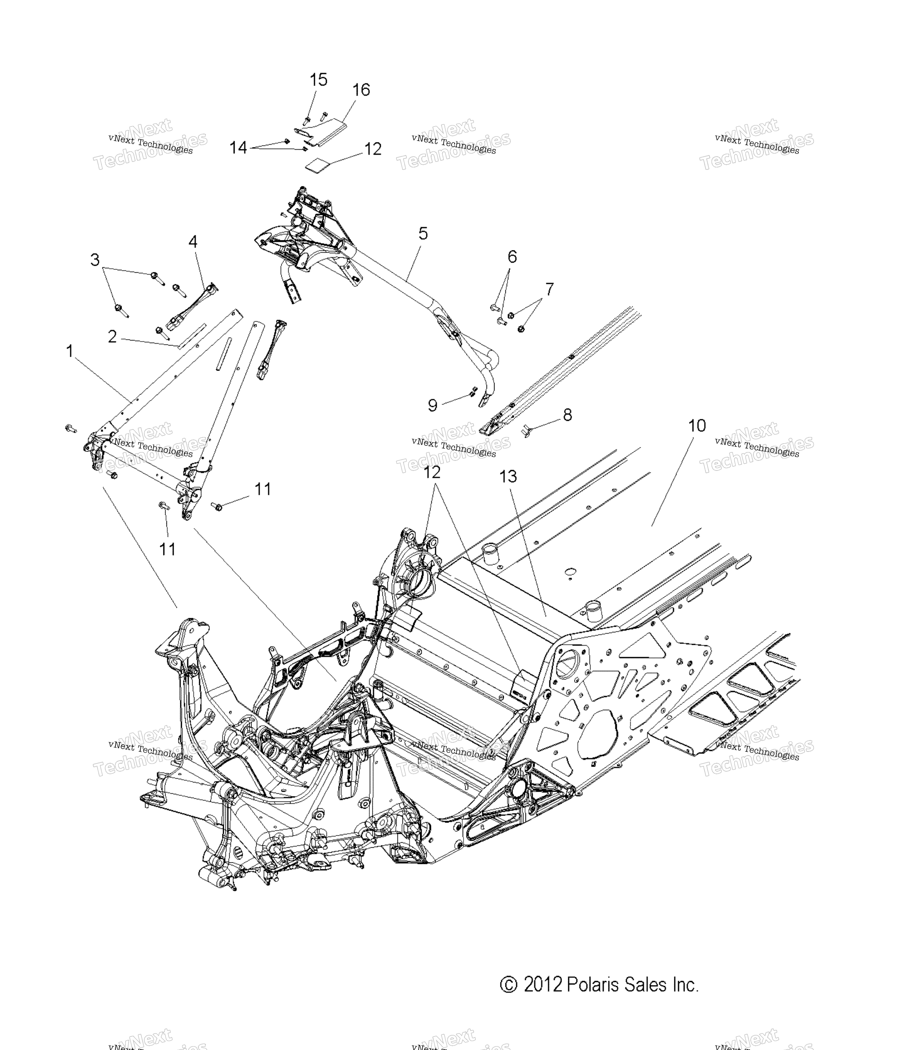Chassis, Chassis Asm. & Over Structure S13ck6 All опции (49Snowchassisfrt213rmk600)