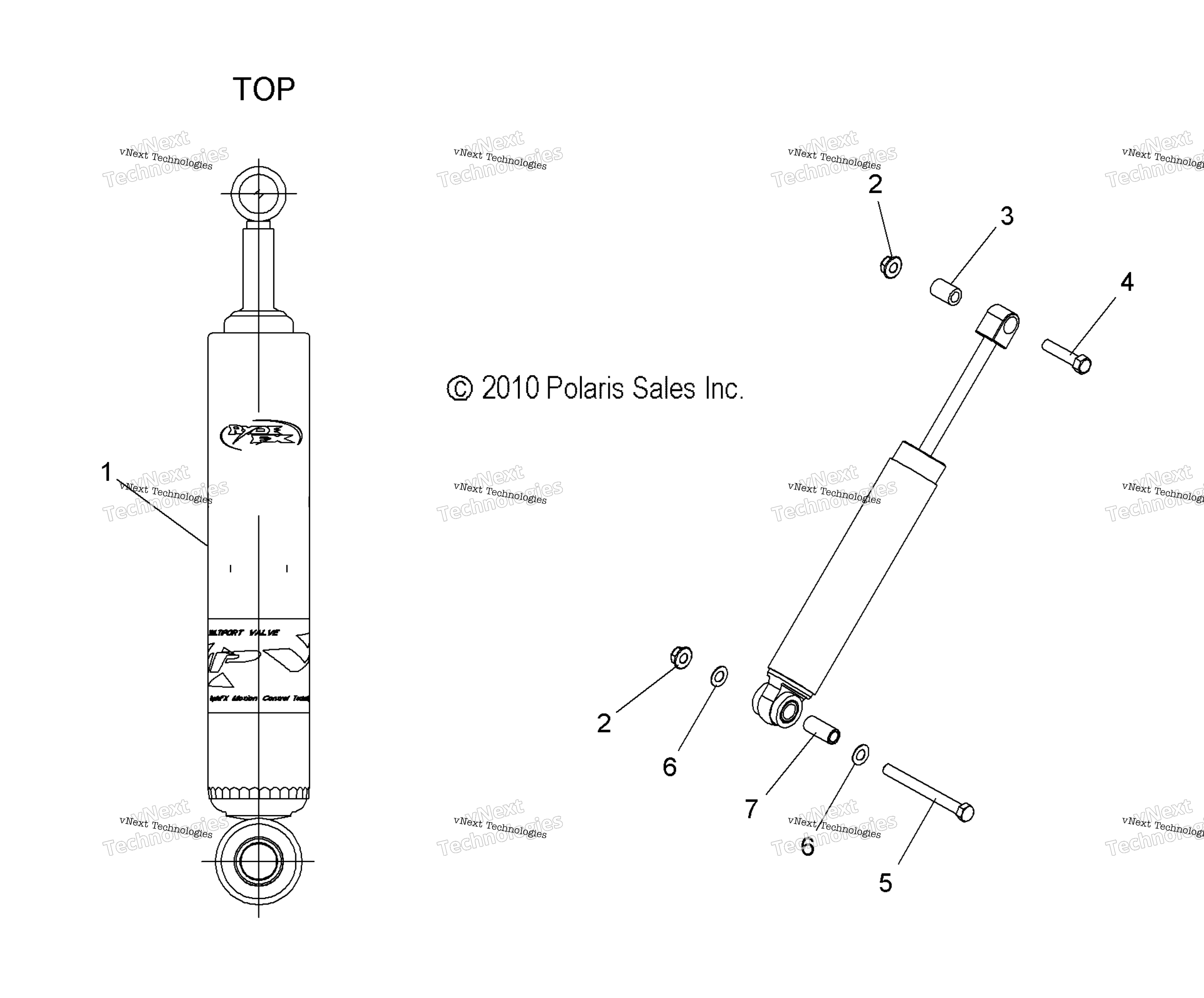 Suspension, Shock, задний Track (49Snowshockrear)