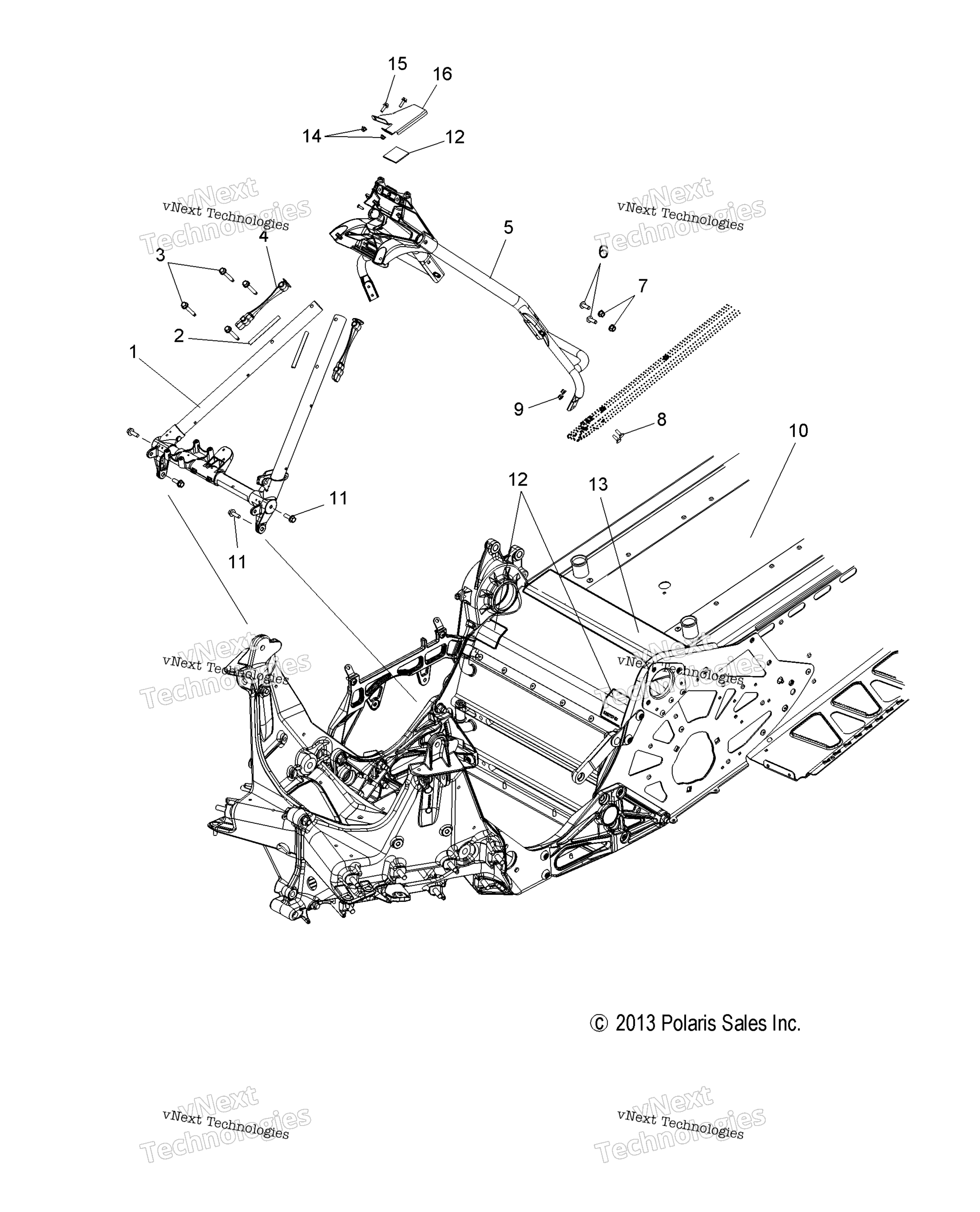 Chassis, Chassis Asm. & Over Structure S14ck6 All опции (49Snowchassisfrt214rmk600)