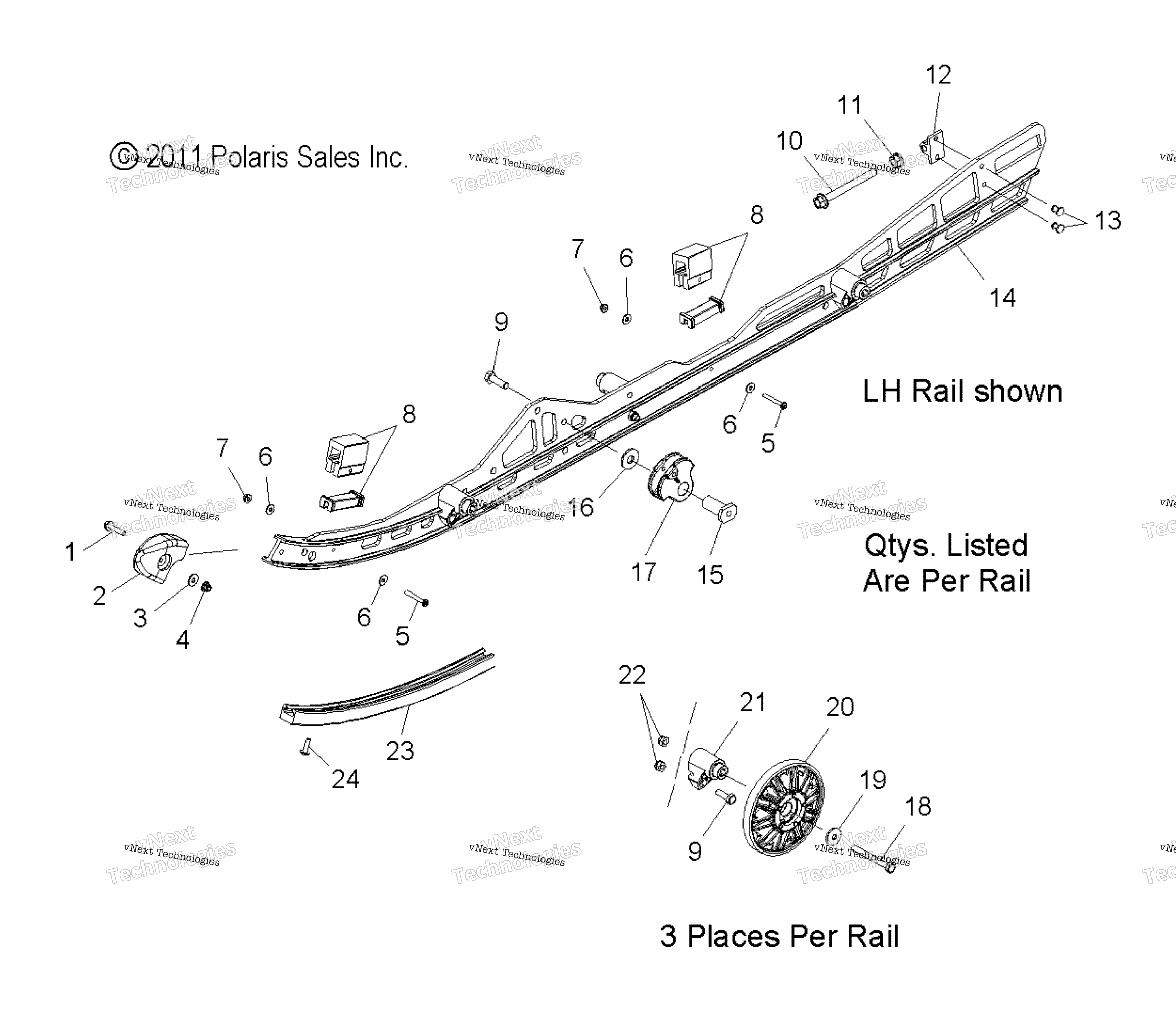 Suspension, Rail крепление S14ck6 All Options (49Snowsusprail12600rmk144)