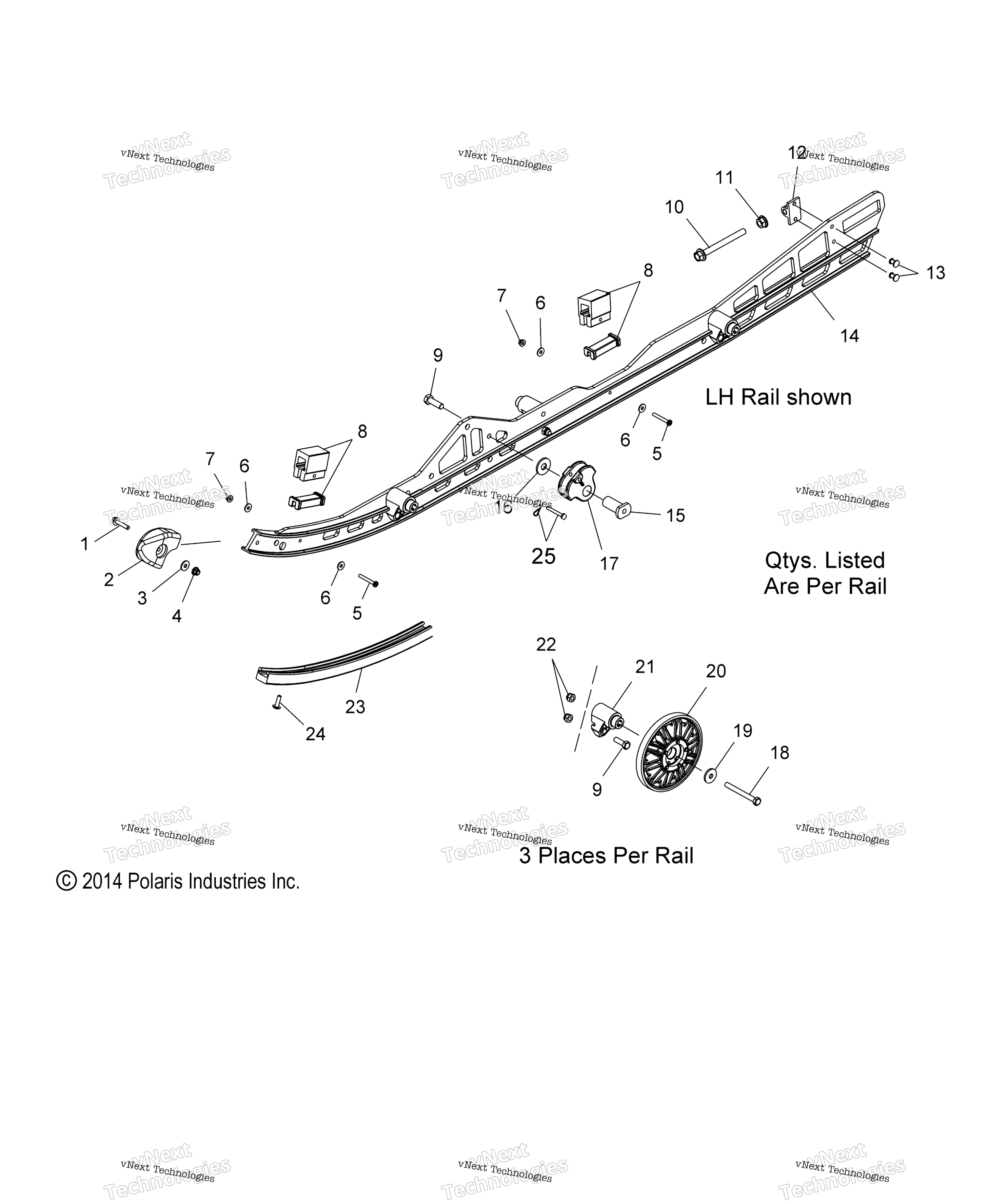 Suspension, Rail крепление S15ck6 All Options (49Snowsusprail15rmk144)