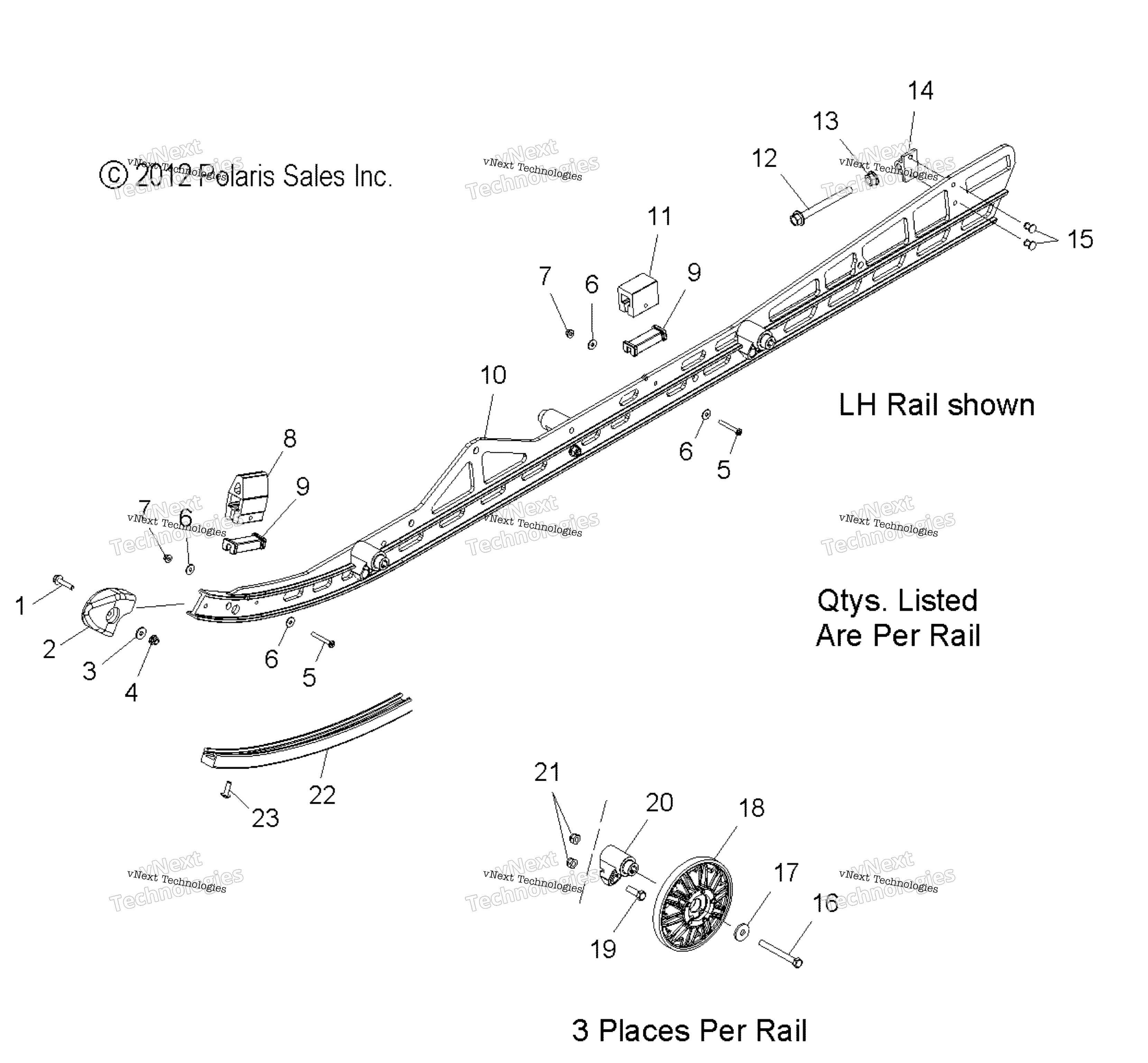Suspension, Rail крепление S15cm6 All Options (49Snowsusprail13155rmk)