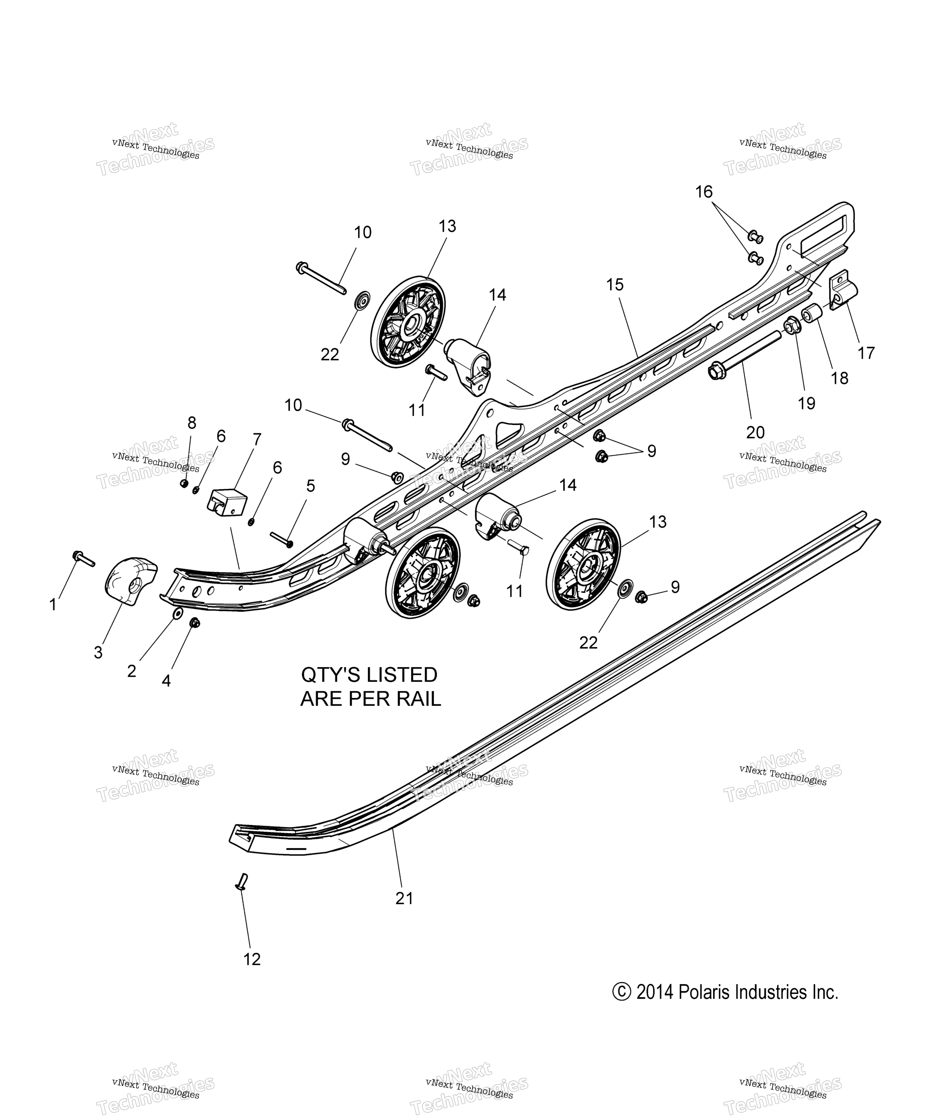 Suspension, Rail Asm. Pe / Pel All Options