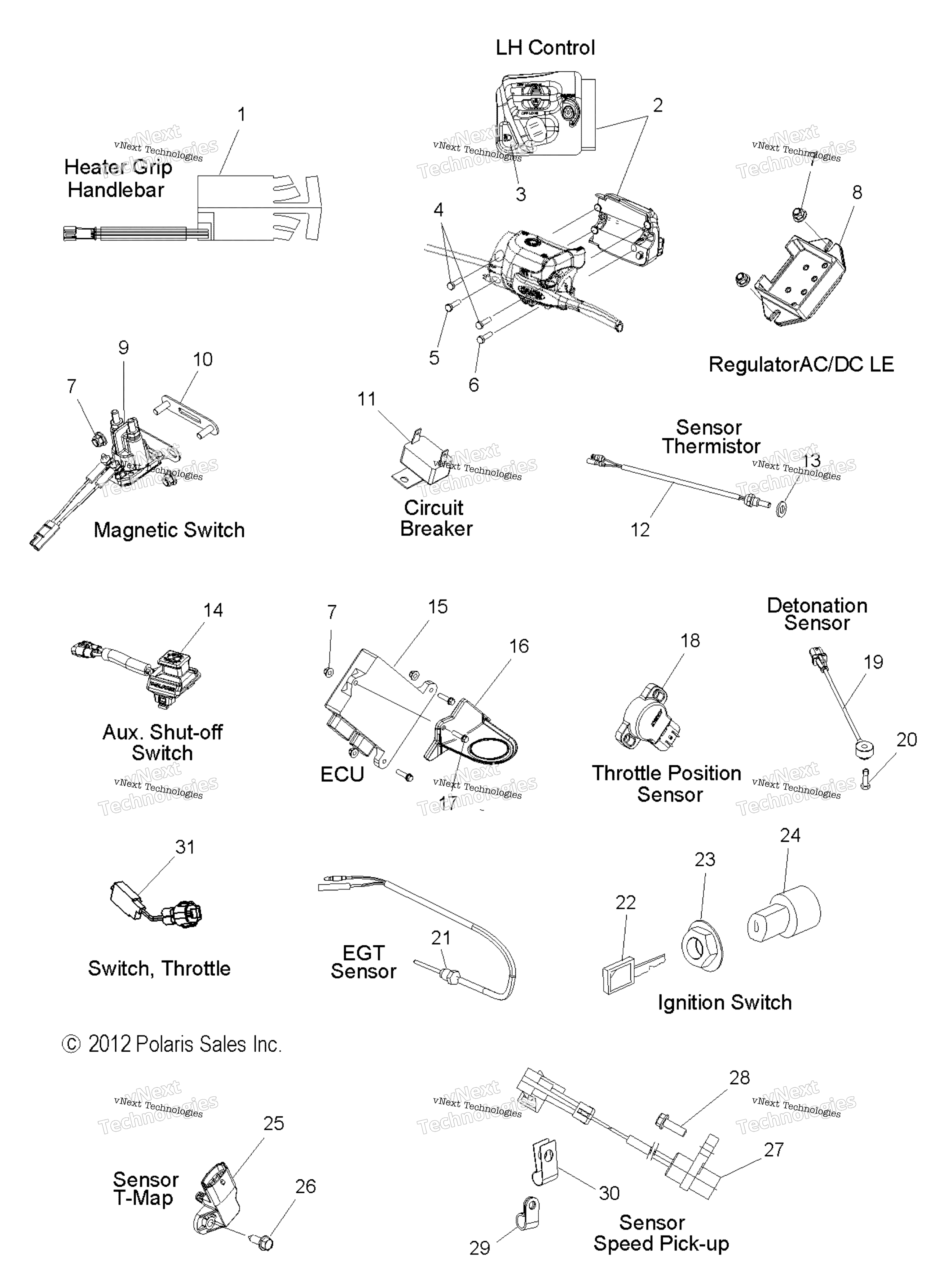 Electrical, Switches, Sensors & Components All опции