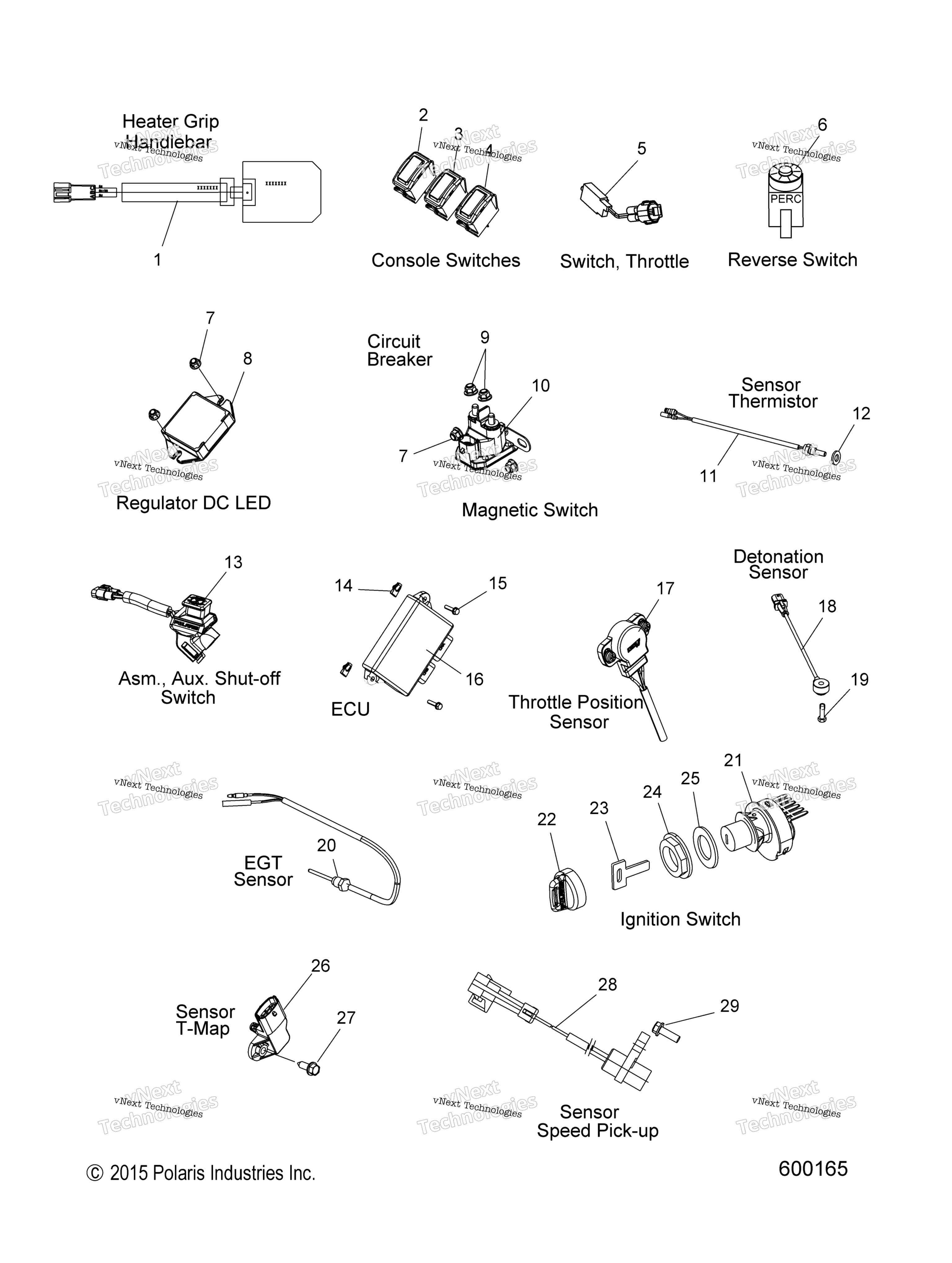 Electrical, Switches, Sensors & Components All опции