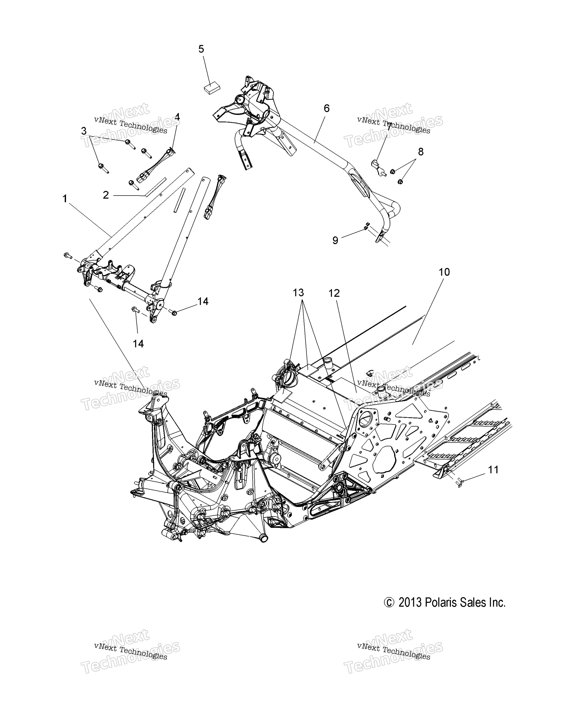 Chassis, Chassis Asm. & Over Structure S16cm6 All опции (49Snowchassisfrt214rmk155)