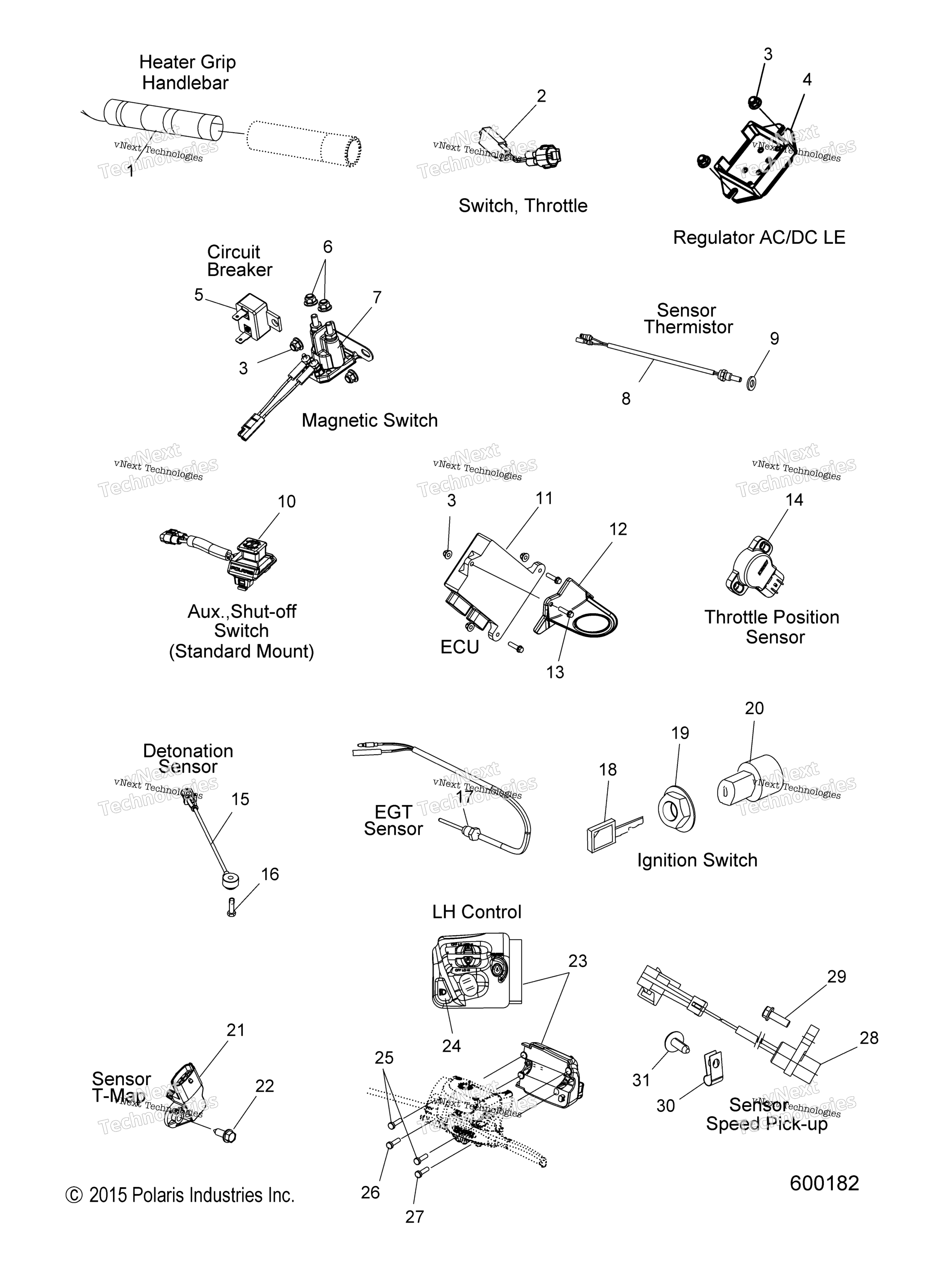 Electrical, Switches, Sensors & Components All опции