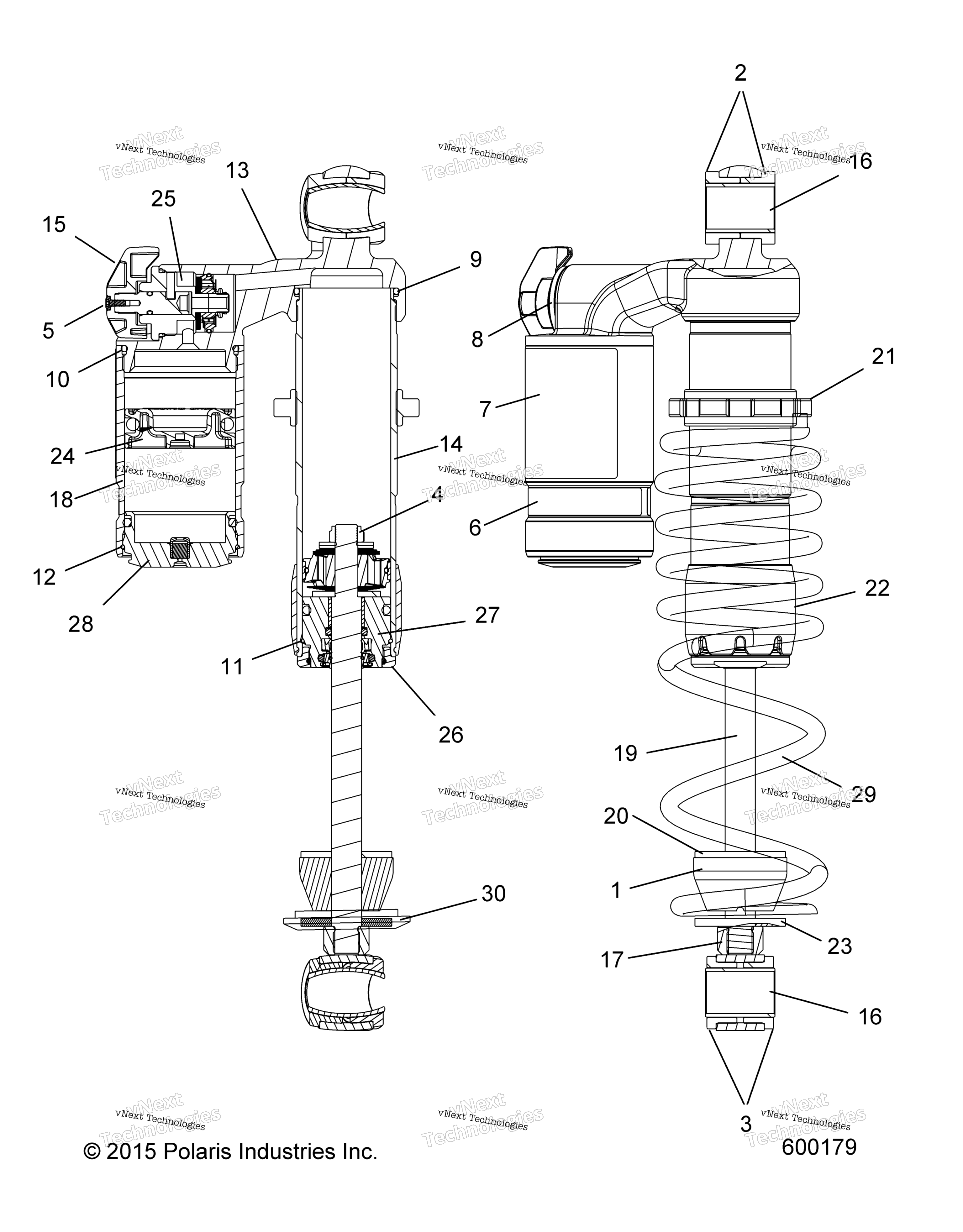 Suspension, Shock, передний Track S16da6psl (600179)