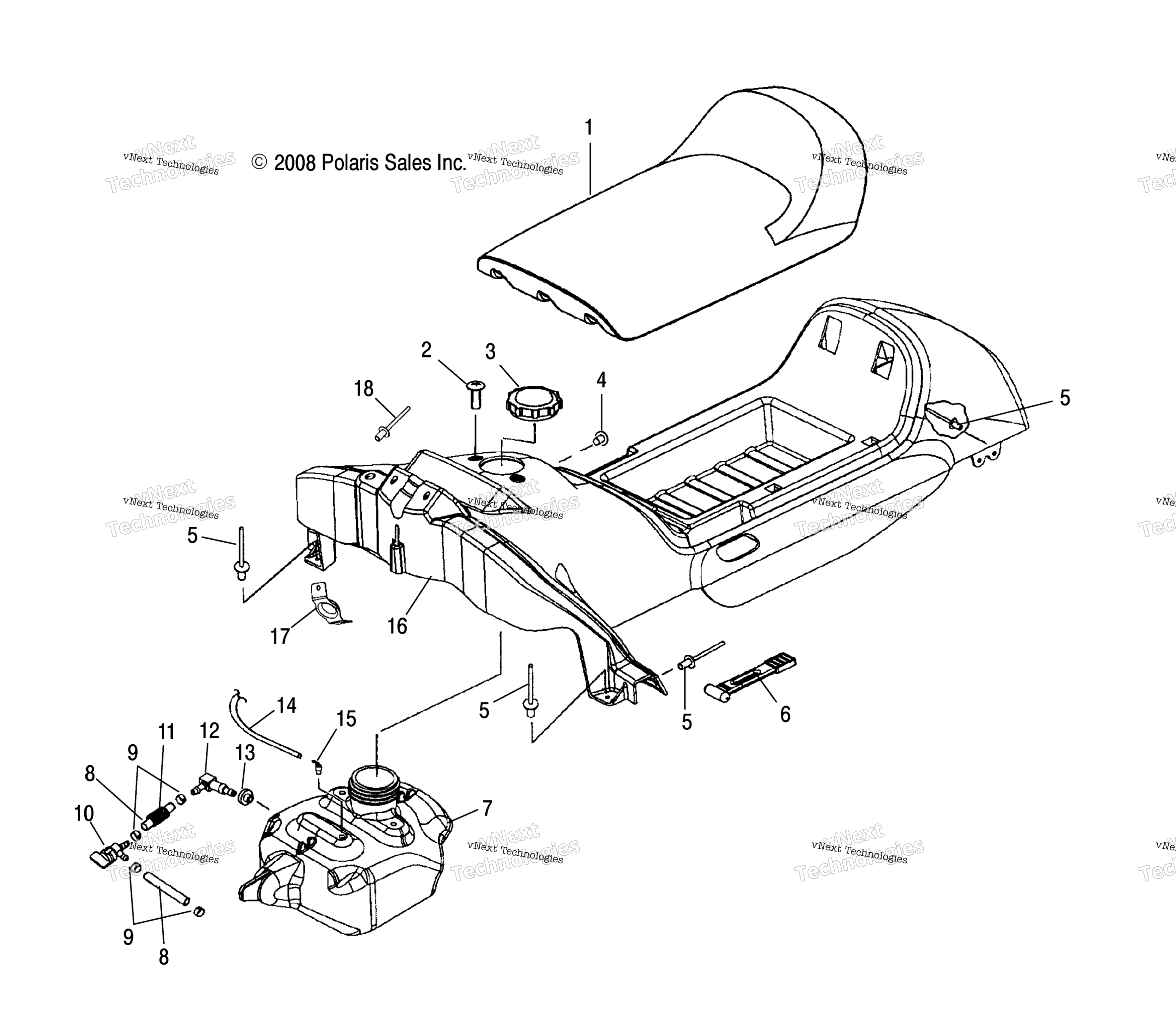 Body, Seat, топливный бак & Console