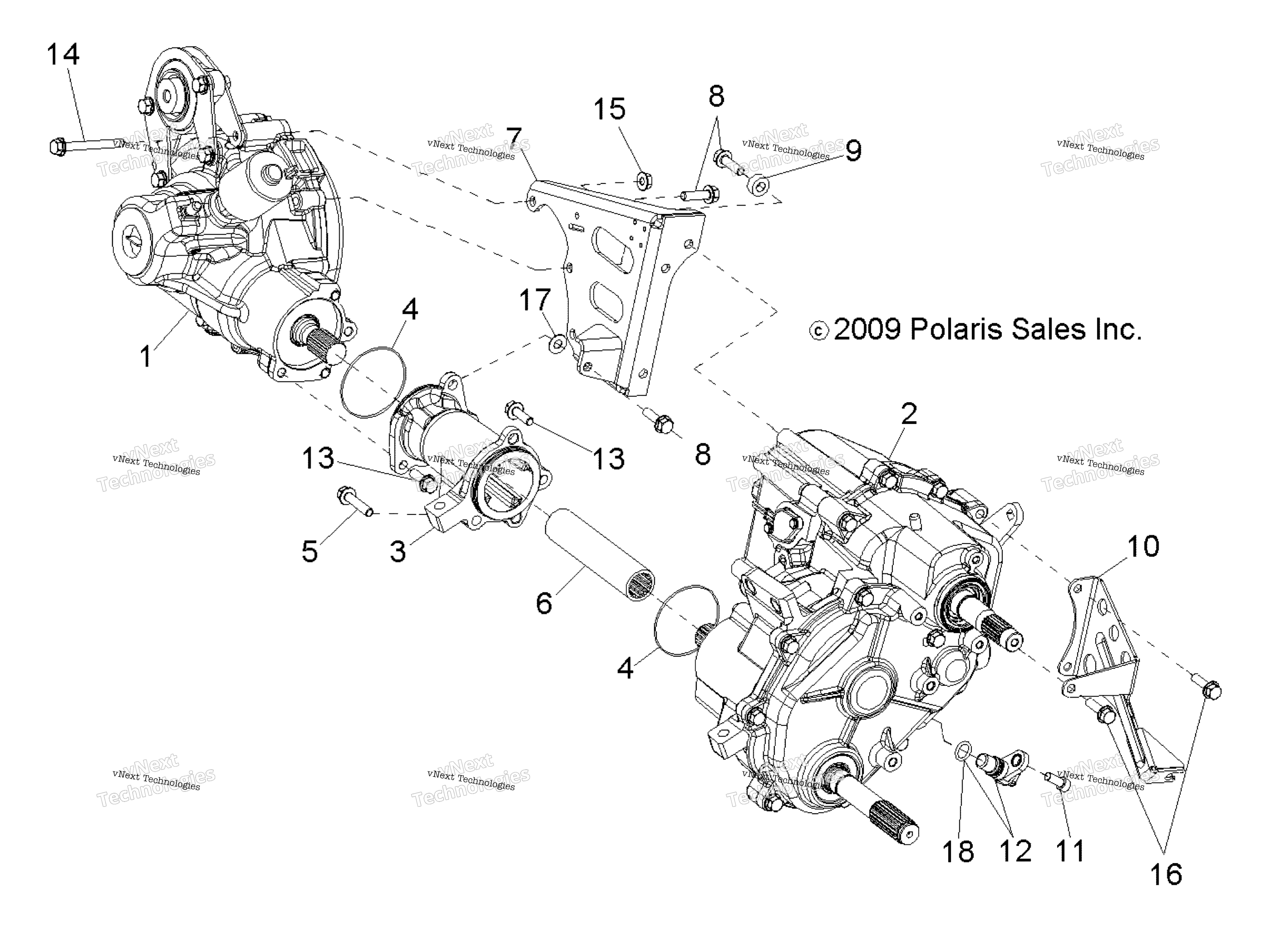 Привод Train, Gearcase, Differential Mounting (49Rgrtransmtg10rzri)