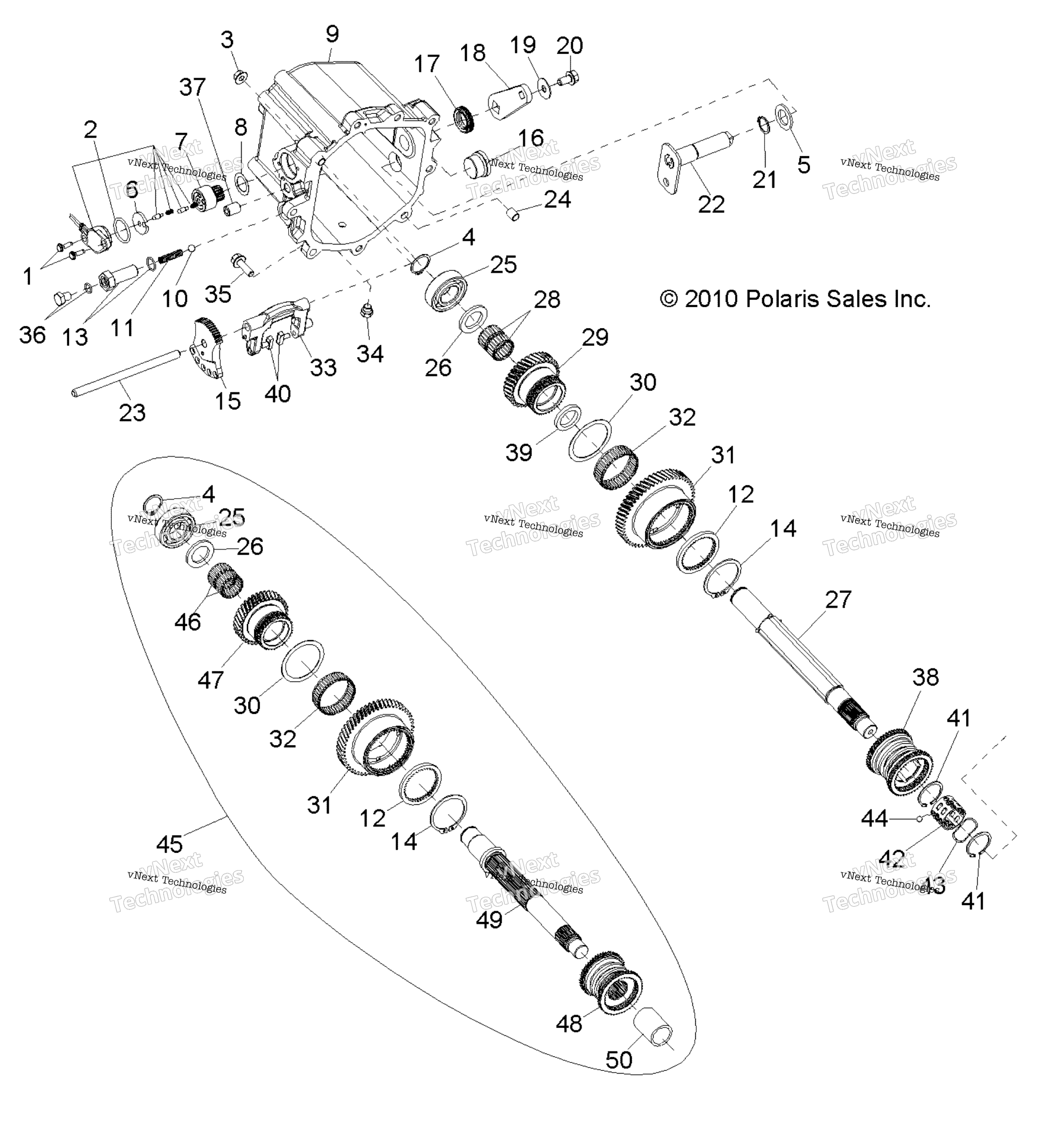 Трансмиссия, главный редуктор Internal Components 2 (49Rgrtransintl210rzri)