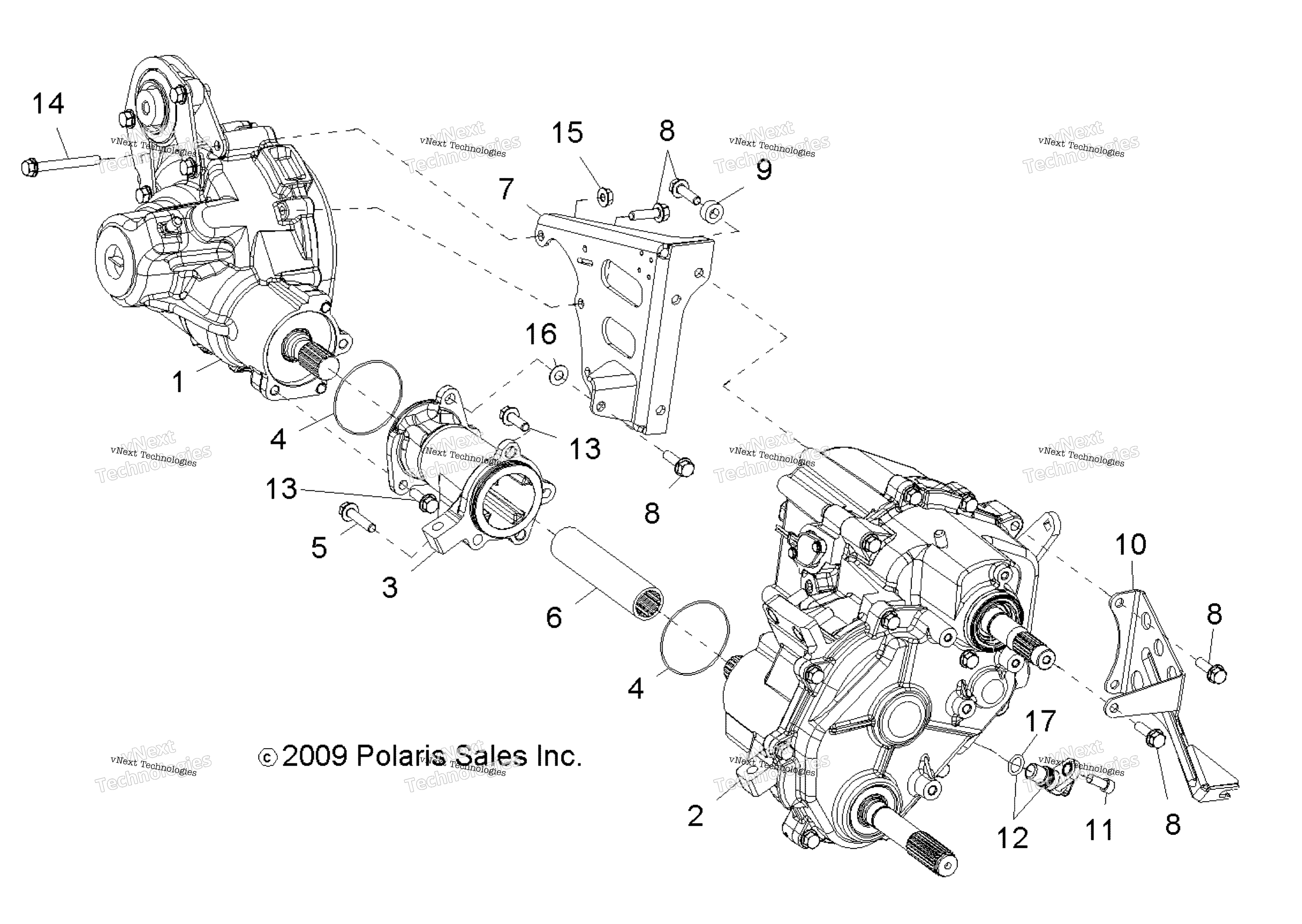 Привод Train, Gearcase, Carrier Mounting (49Rgrtransmtg10rzr)